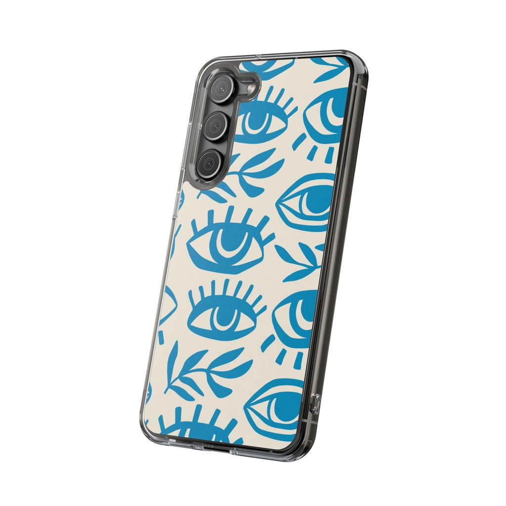 Eyes And Leaves  Pattern Clear Cases