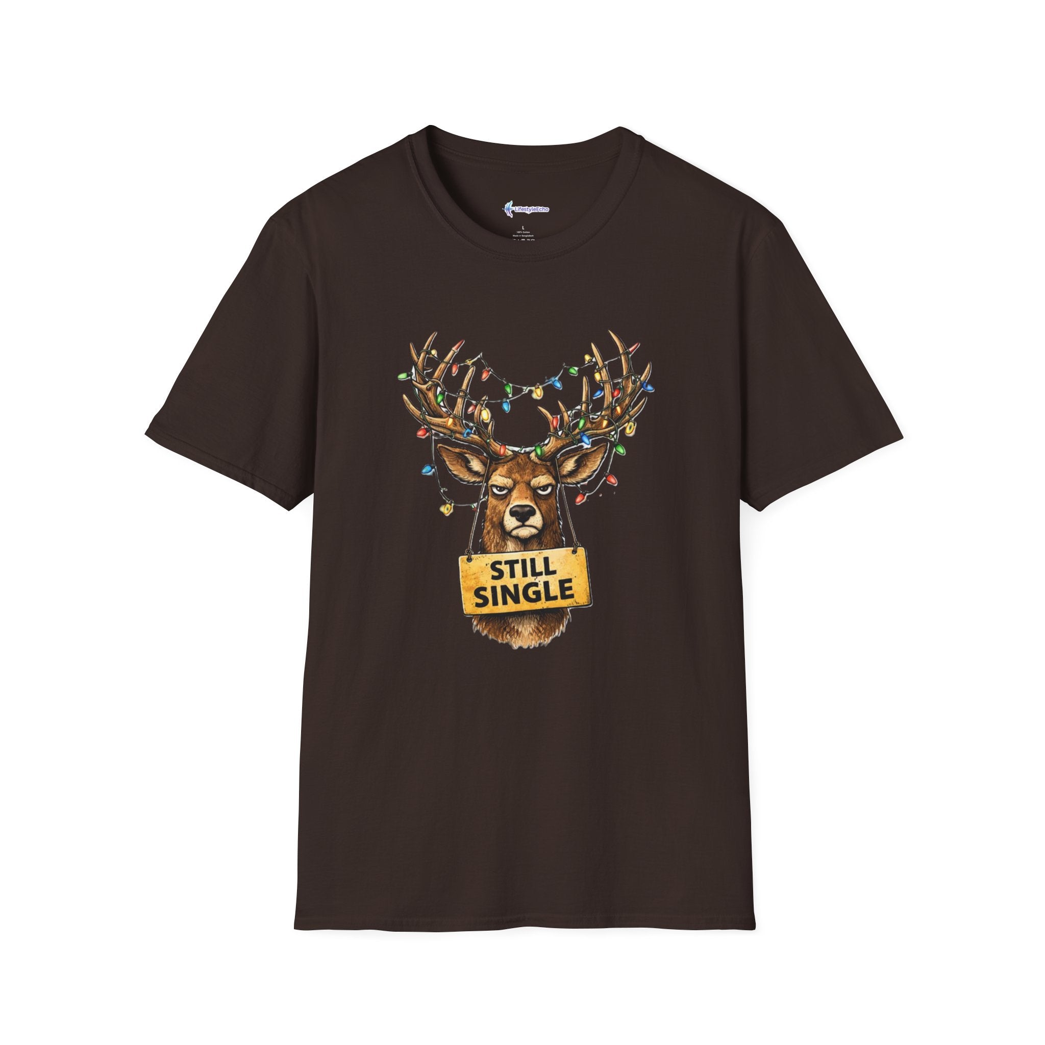 Still Single Deer T-Shirt — Funny Single Holiday Graphic Tee