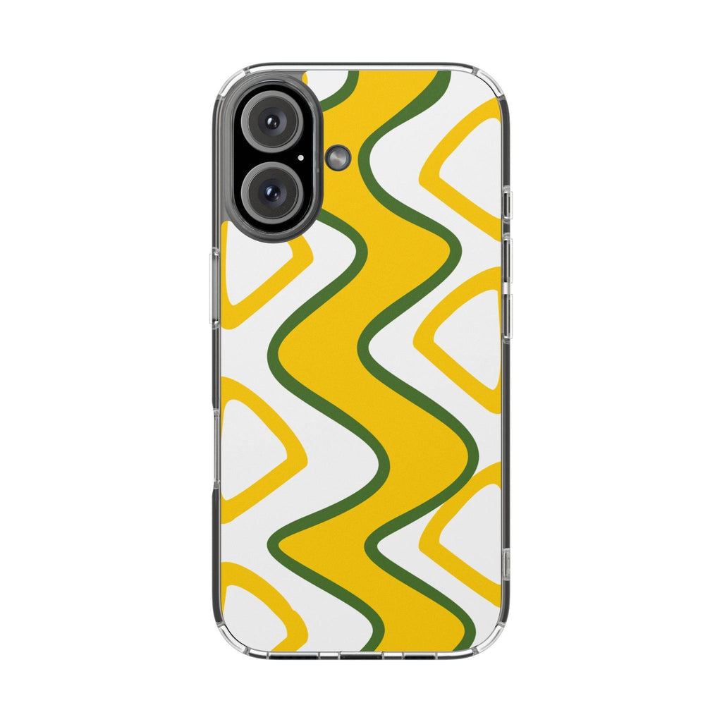 Bright Yellow Abstract With Shape Clear Cases