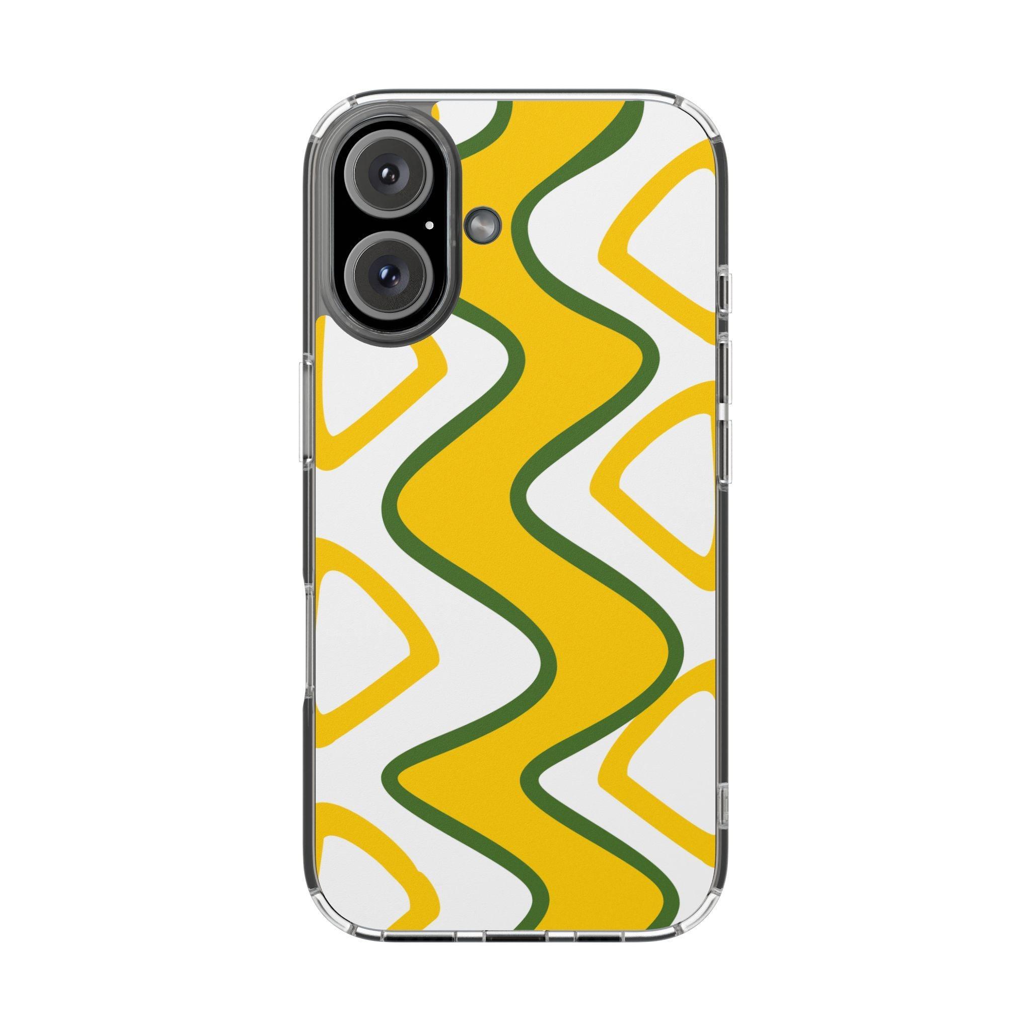 Bright Yellow Abstract With Shape Clear Cases