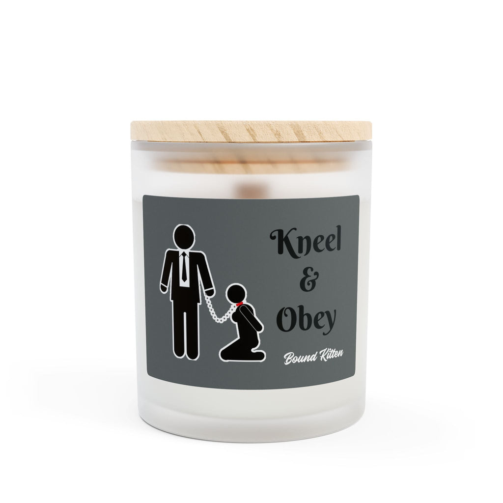 Kneel And Obey Frosted Glass Candle, 11oz