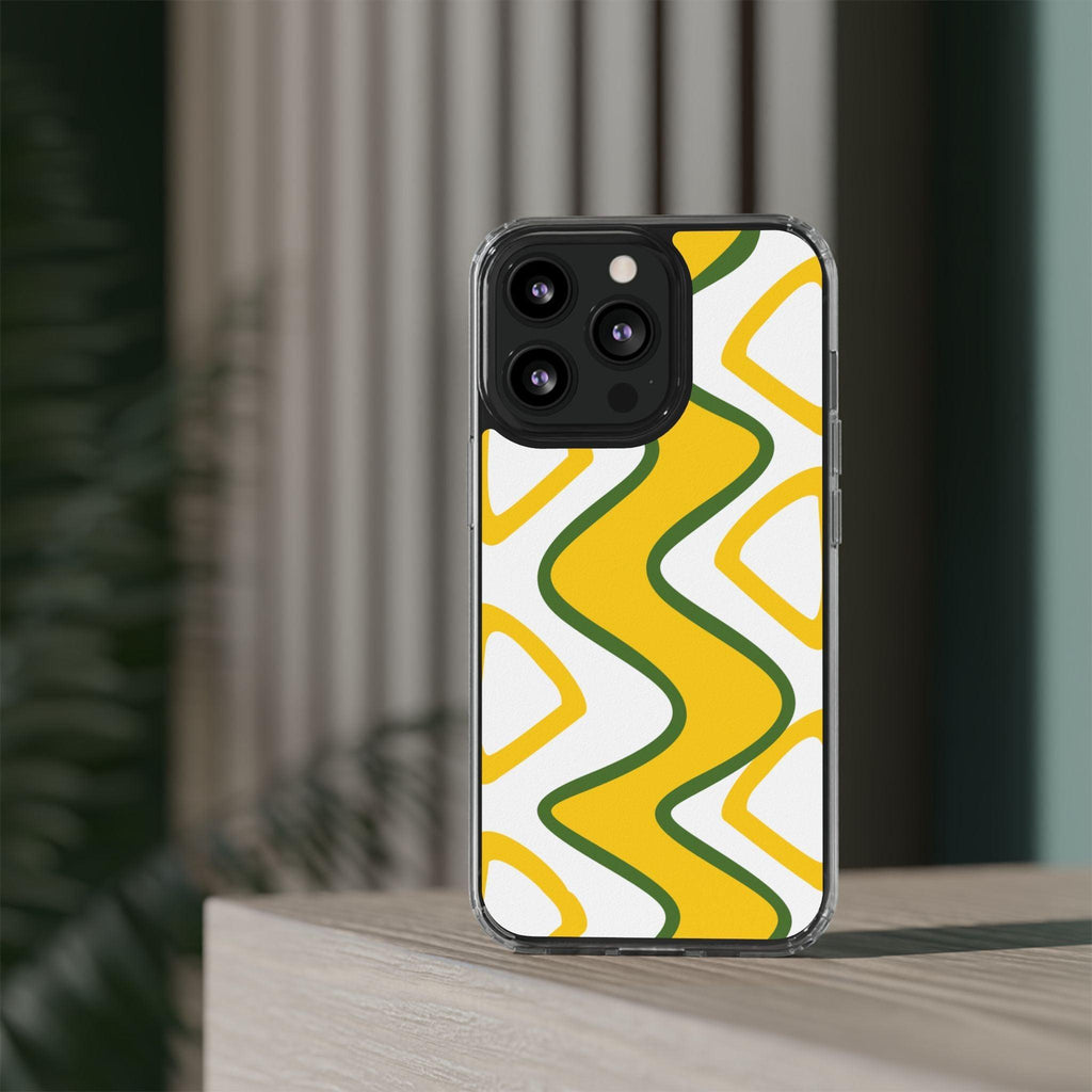Bright Yellow Abstract With Shape Clear Cases