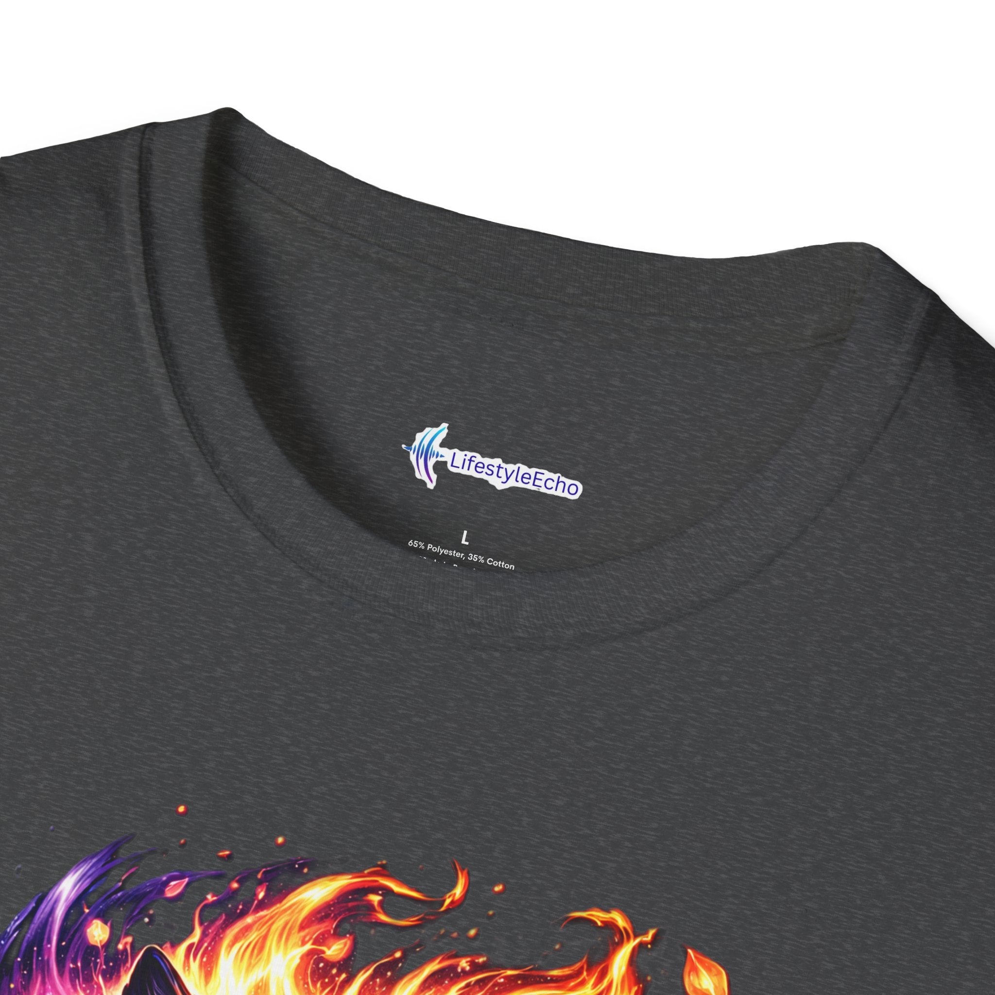Cosmic Fire Wolf T-Shirt — Vibrant Mystic Wolf Graphic Tee
