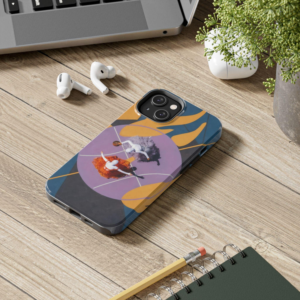 Two Womens Play basket ball Tough Phone Cases