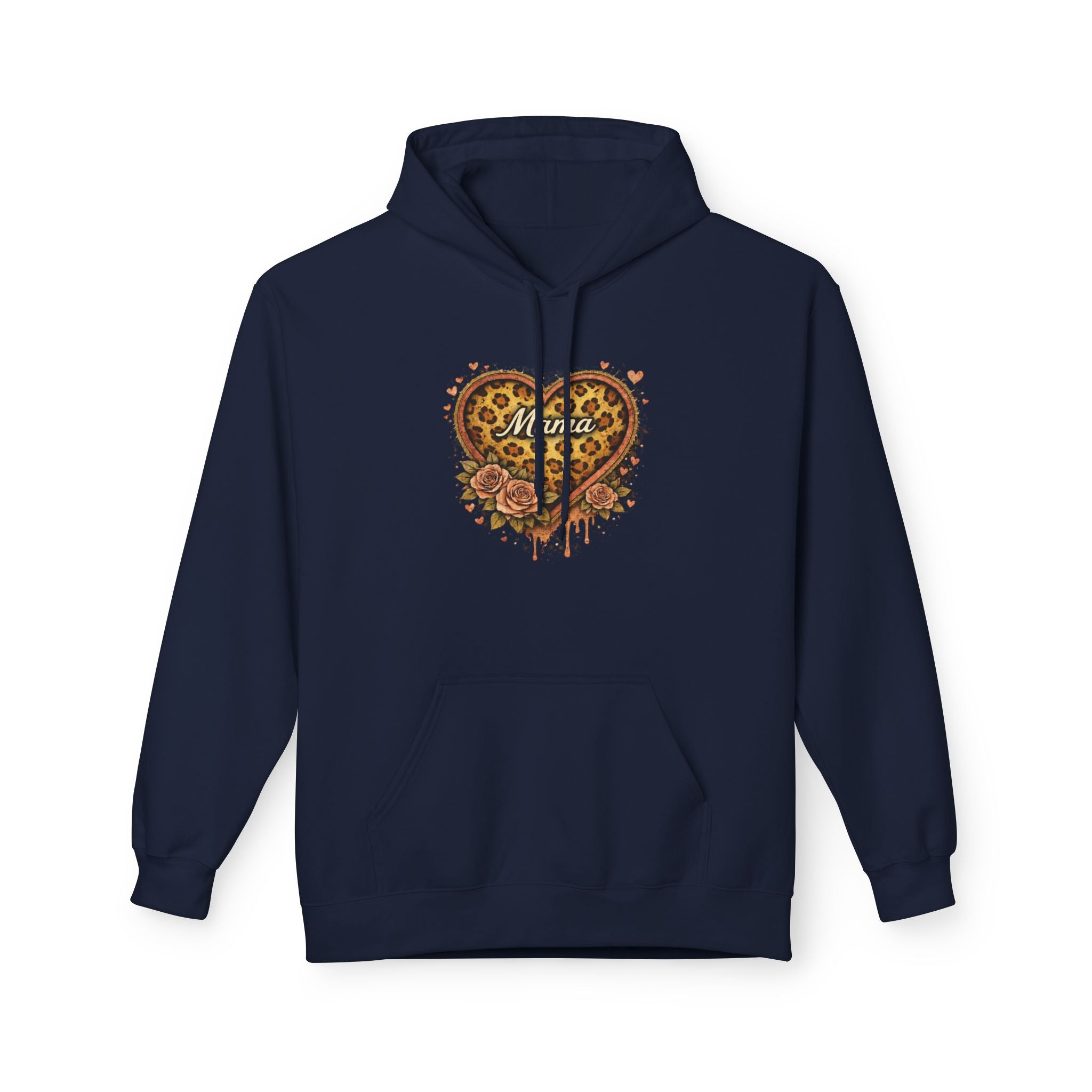 Leopard Heart Hoodie — Floral Animal Print Pullover