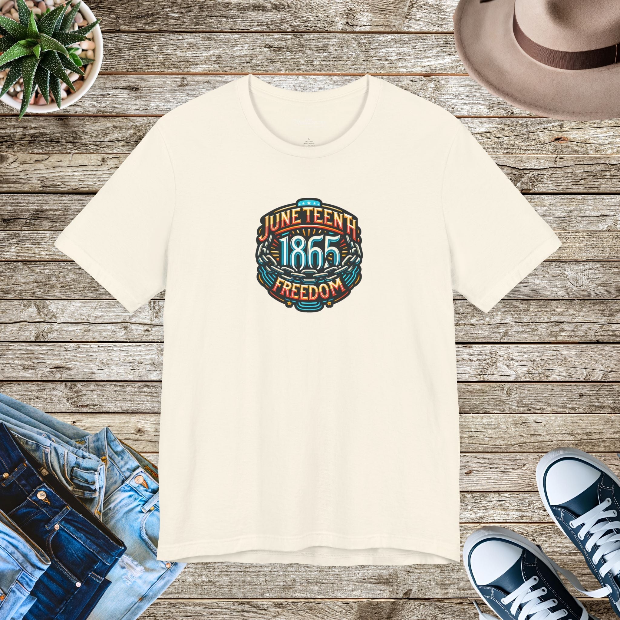 Unisex Jersey Short Sleeve Tee - Celebrate Juneteenth 1865 - DipaliZ