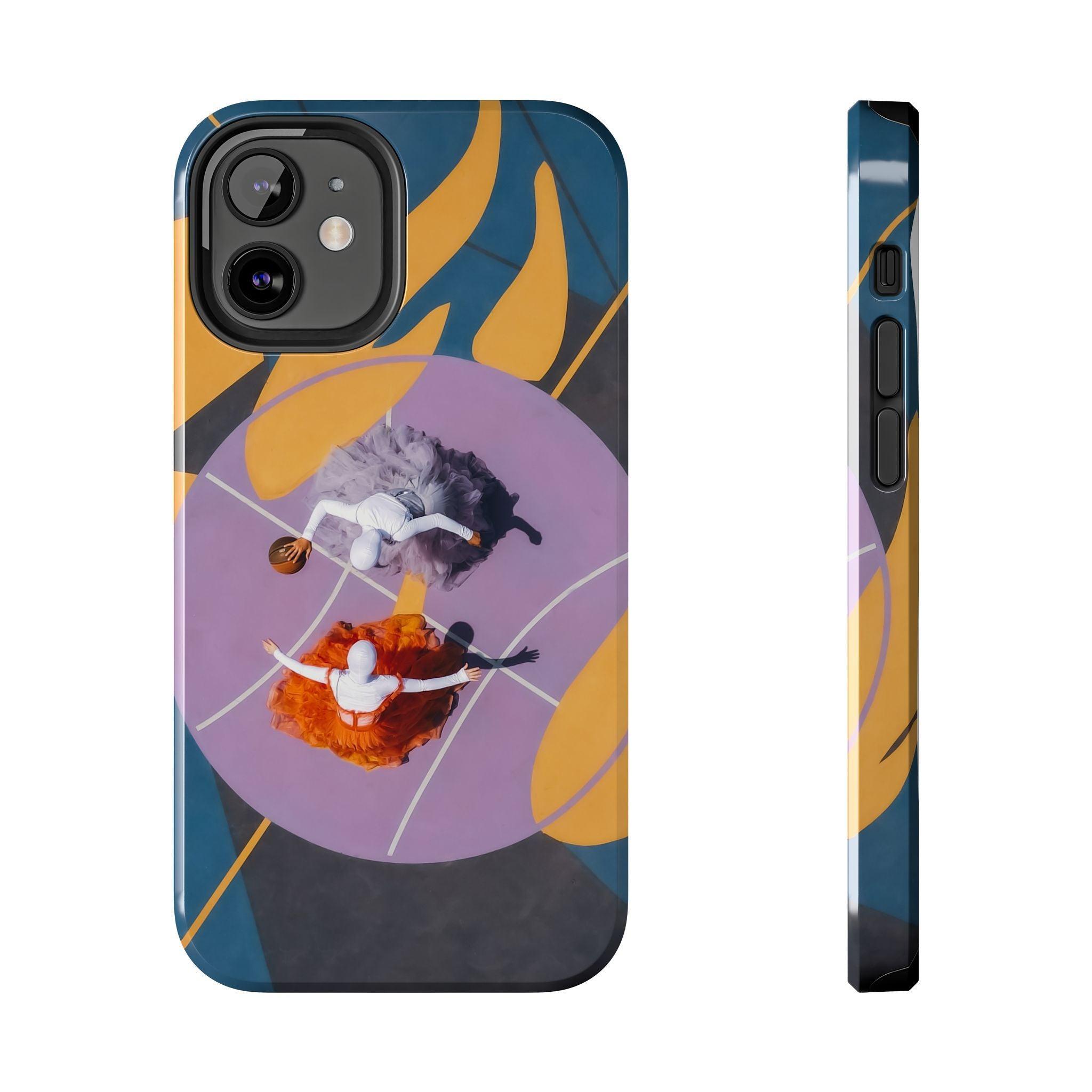 Two Womens Play basket ball Tough Phone Cases
