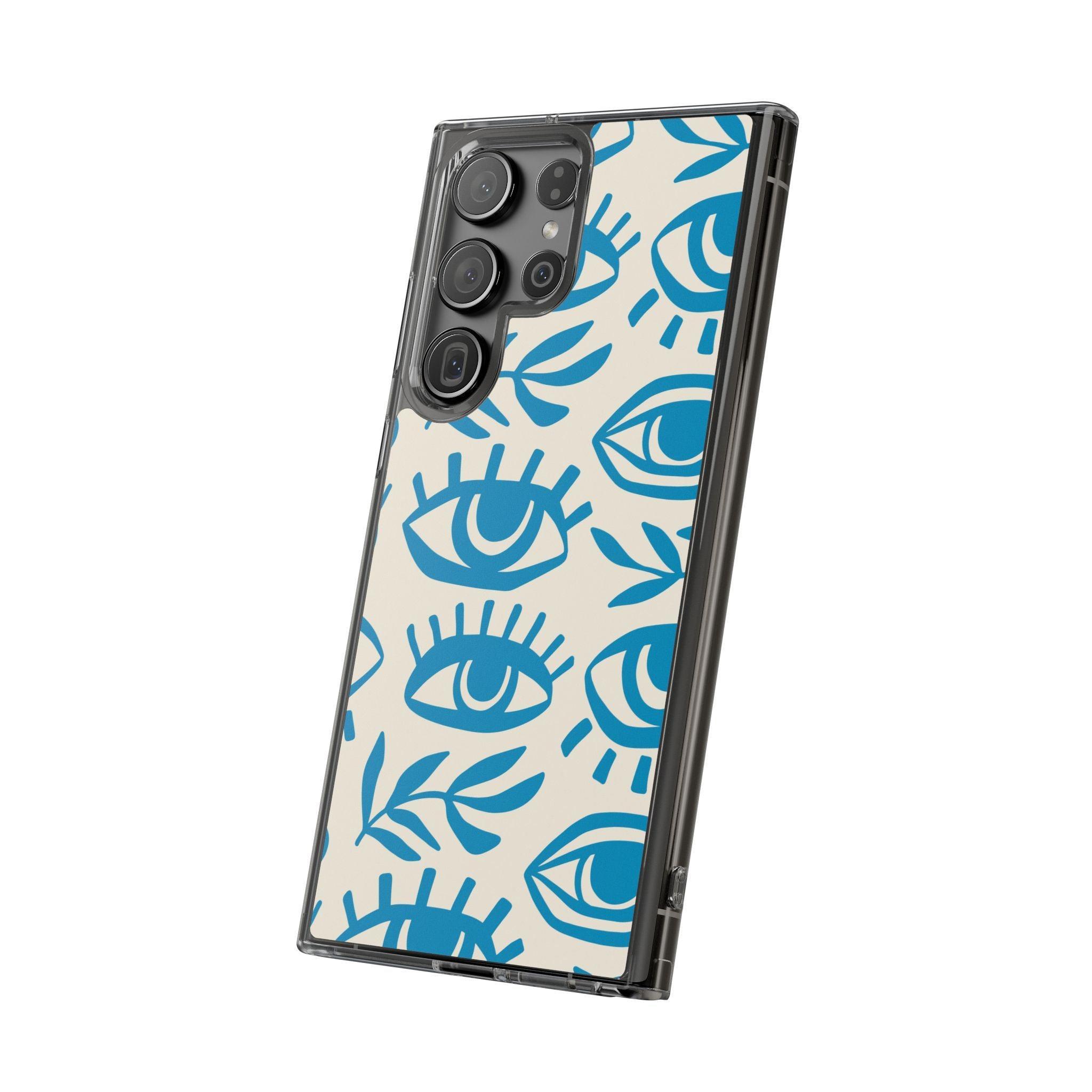 Eyes And Leaves  Pattern Clear Cases