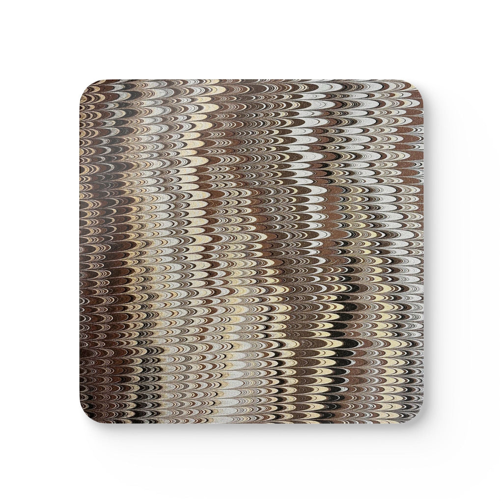 Neutral Beige Italian Marbled Cork Coaster Set, Drink Coasters (set of 4)