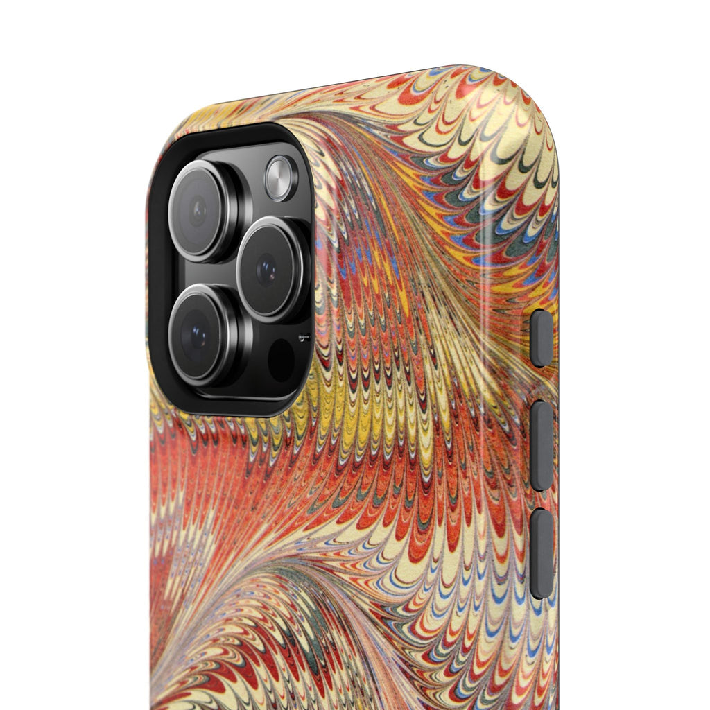 Rust and Gold Italian Vintage Marble Design Durable Phone Case for Apple + Samsung