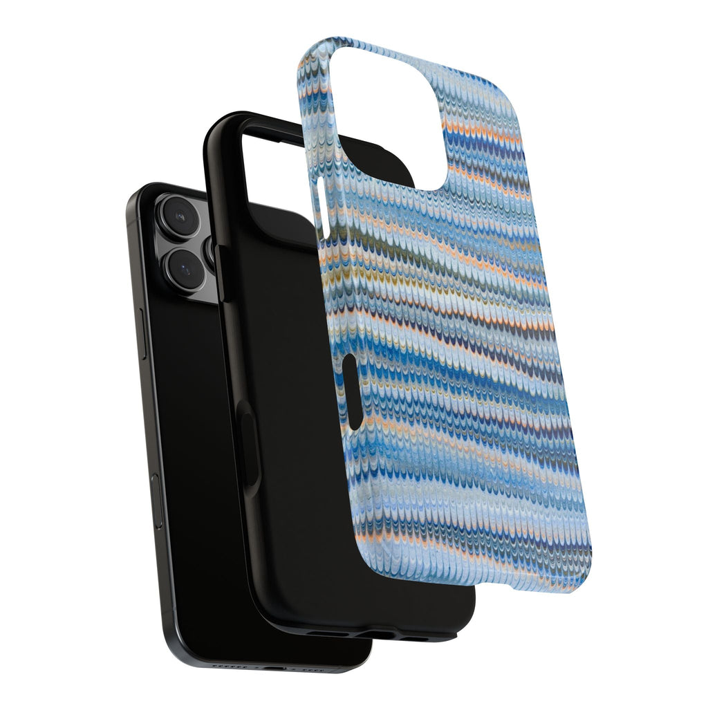 Blue Marbled Phone Cases iPhone 16 + Samsung + Apple + Google