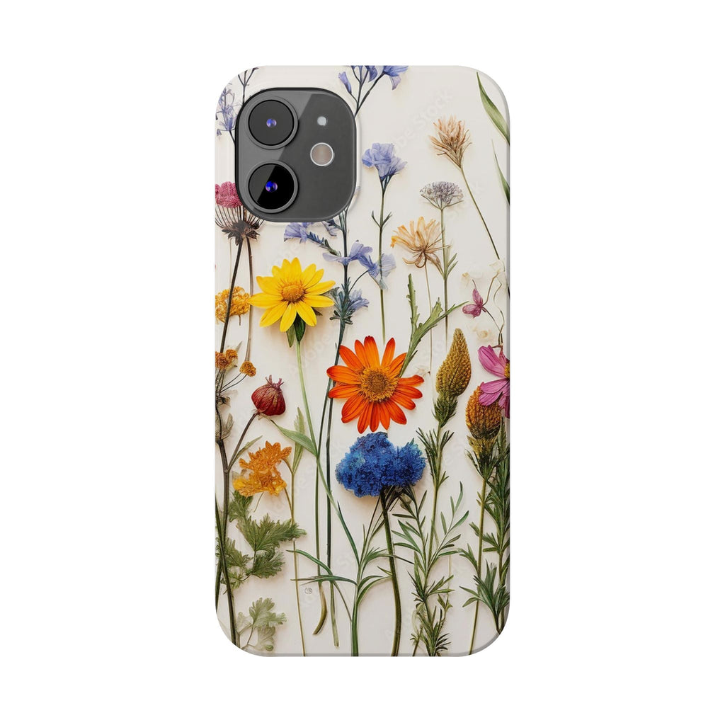 Floral Phone Cases, Slim Protective Cover, Pressed Flowers Design, iPhone 17 Case, Botanical Phone Accessories, Floral Theme Phone Case