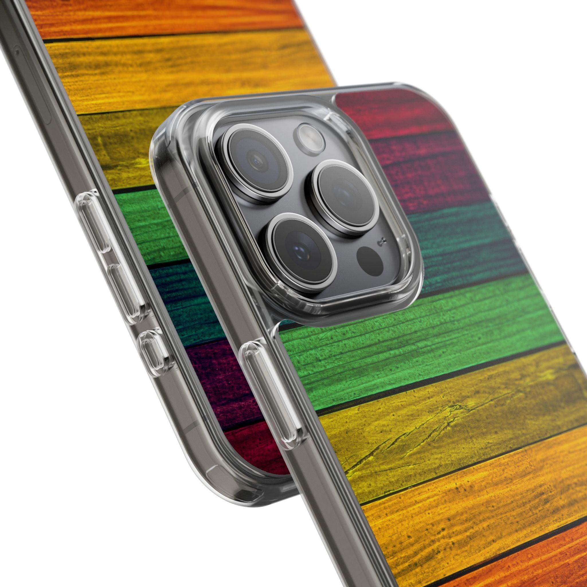 Rainbow On Woods Clear Cases