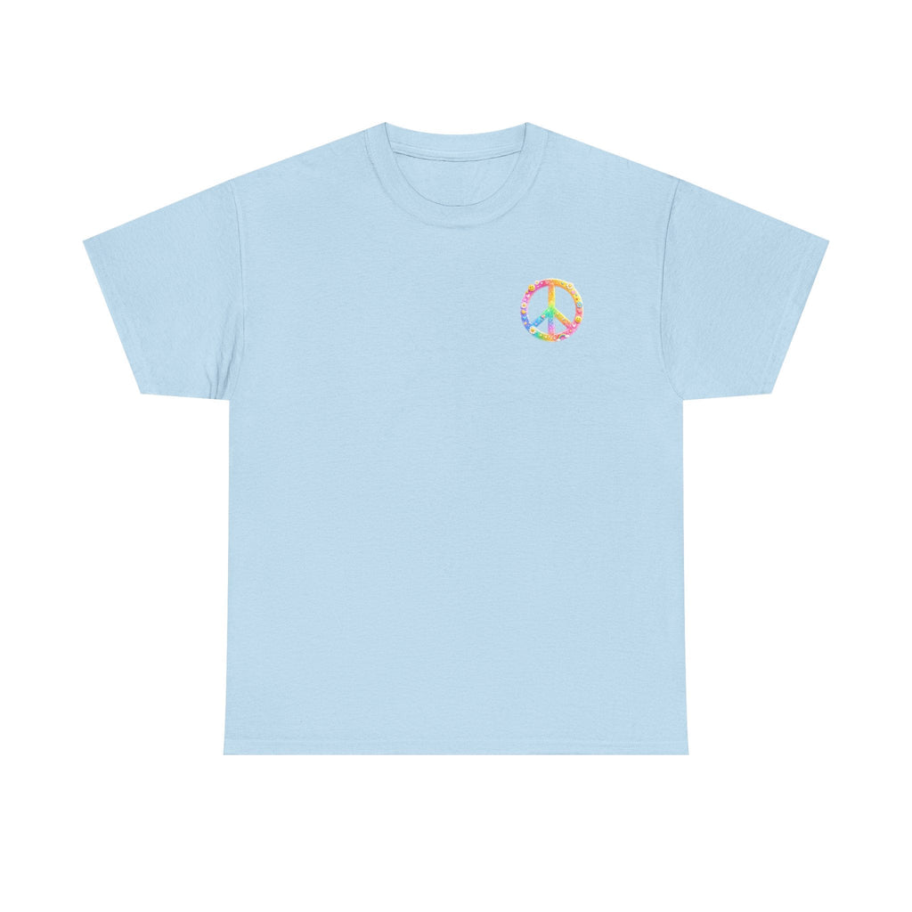 Peace Sign T-Shirt — Rainbow Smiley Hippie Tee