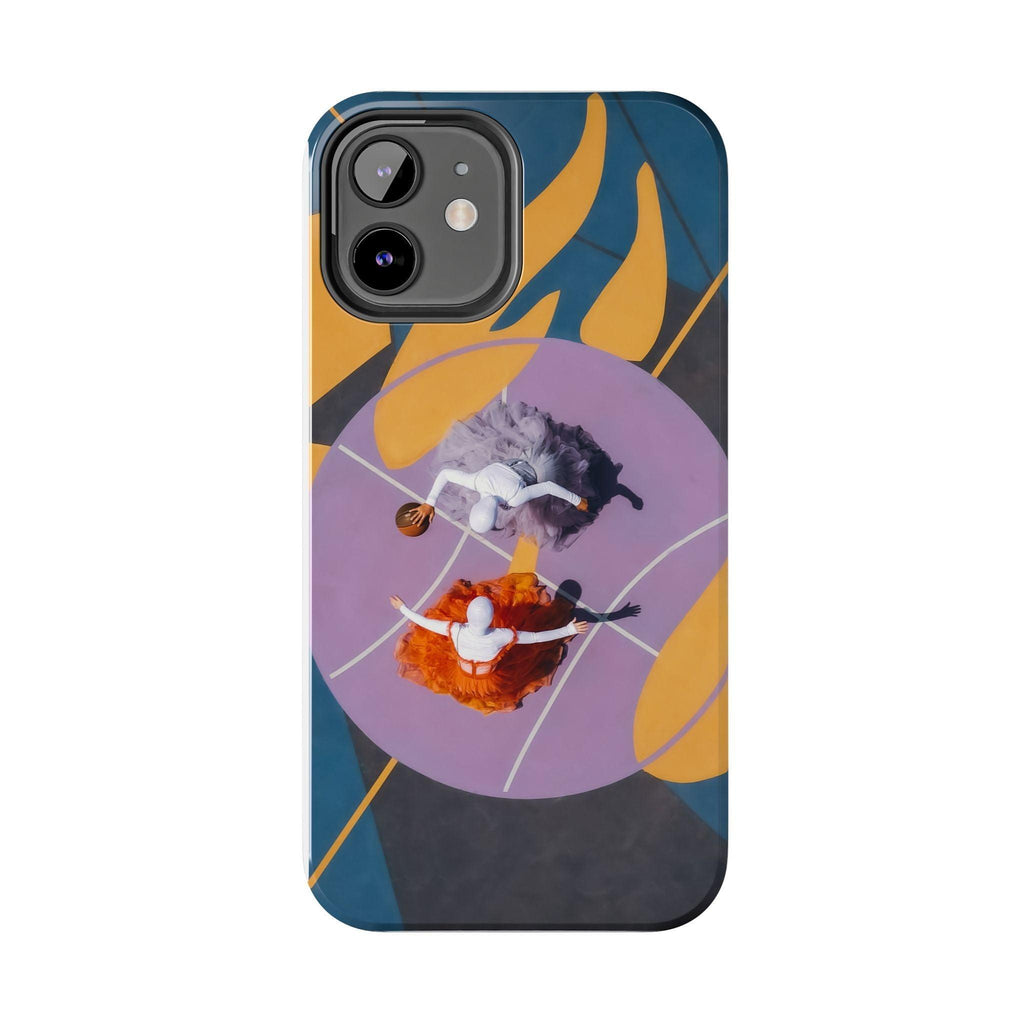 Two Womens Play basket ball Tough Phone Cases