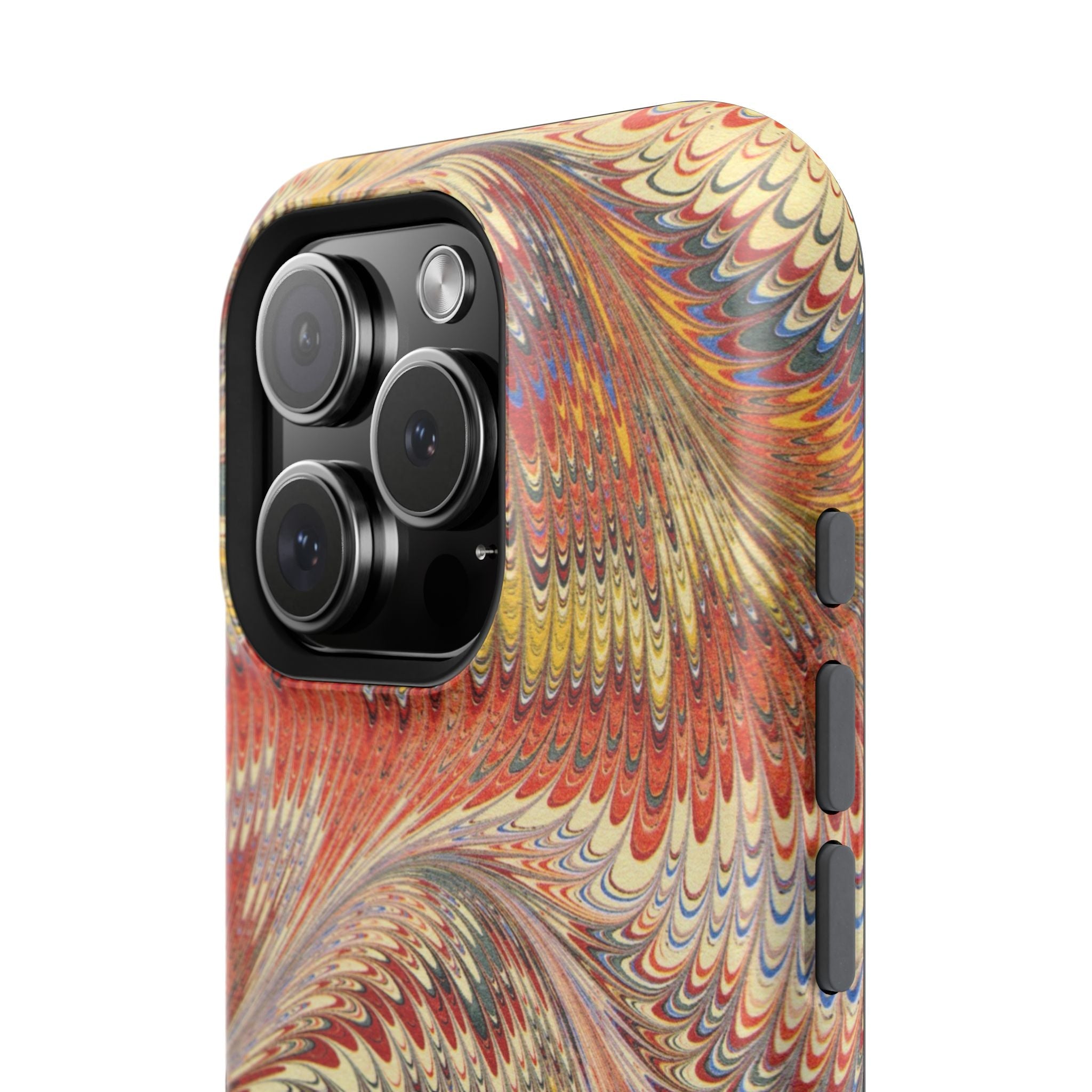 Rust and Gold Italian Vintage Marble Design Durable Phone Case for Apple + Samsung