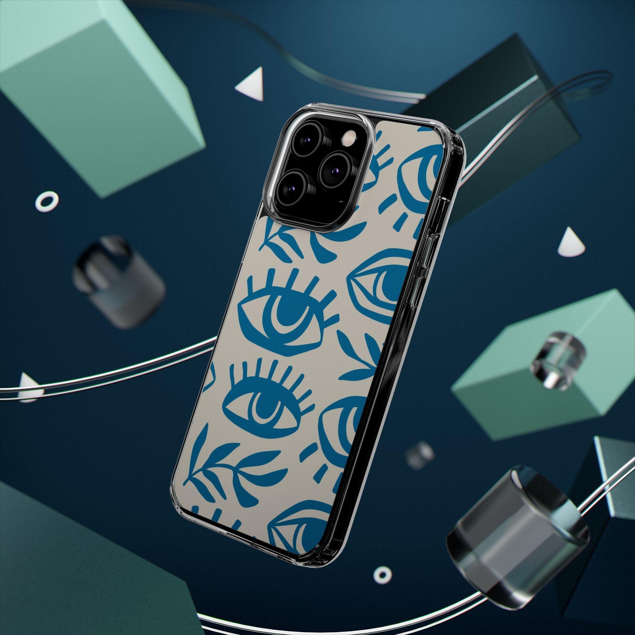 Eyes And Leaves  Pattern Clear Cases