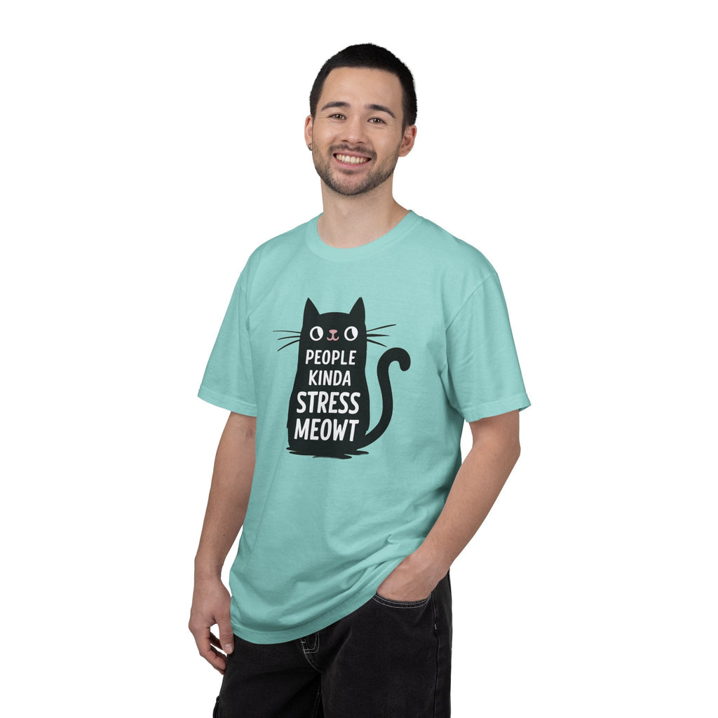 Cat Tee - I Speak 4 Languages Kinda Stress Meowt Cotton - DipaliZ