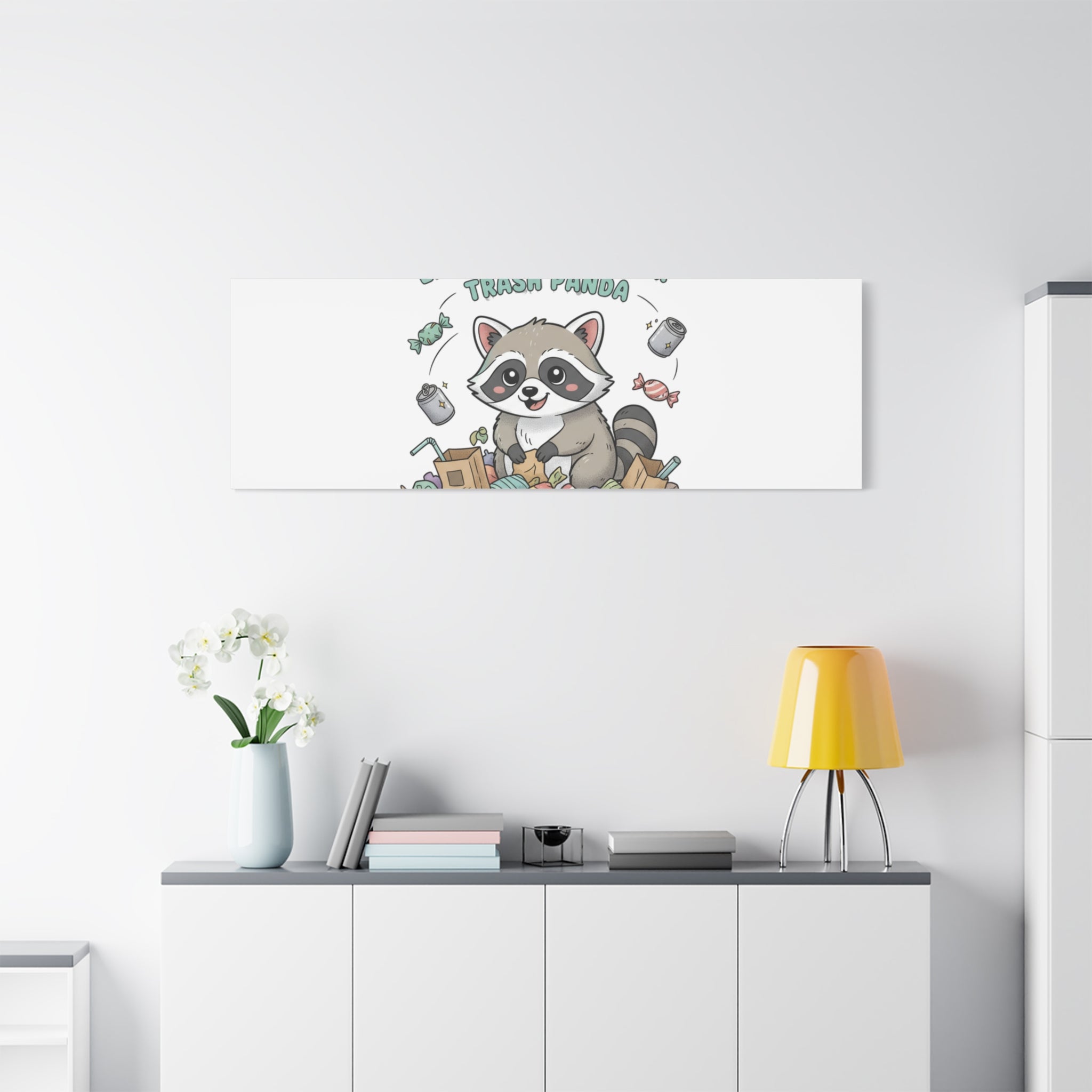 Embrace Your Inner Trash Panda Canvas | Matte Stretched Wall Art, Trash Animal Joy