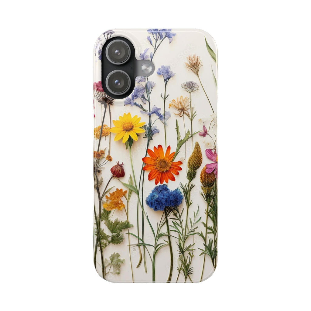 Floral Phone Cases, Pressed Flowers Design, iPhone 17 Case, Botanical Phone Accessories