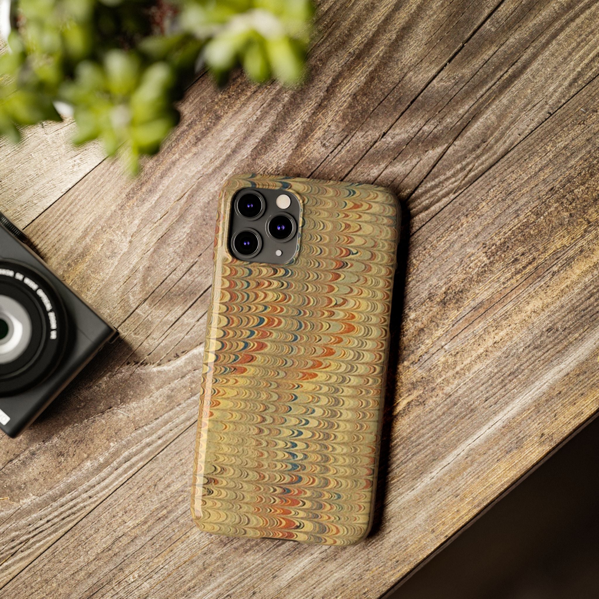 Phone Cases - Golden Fall Neutrals Italian Marbled Design, Gift for Art Lovers, Customizable and Stylish
