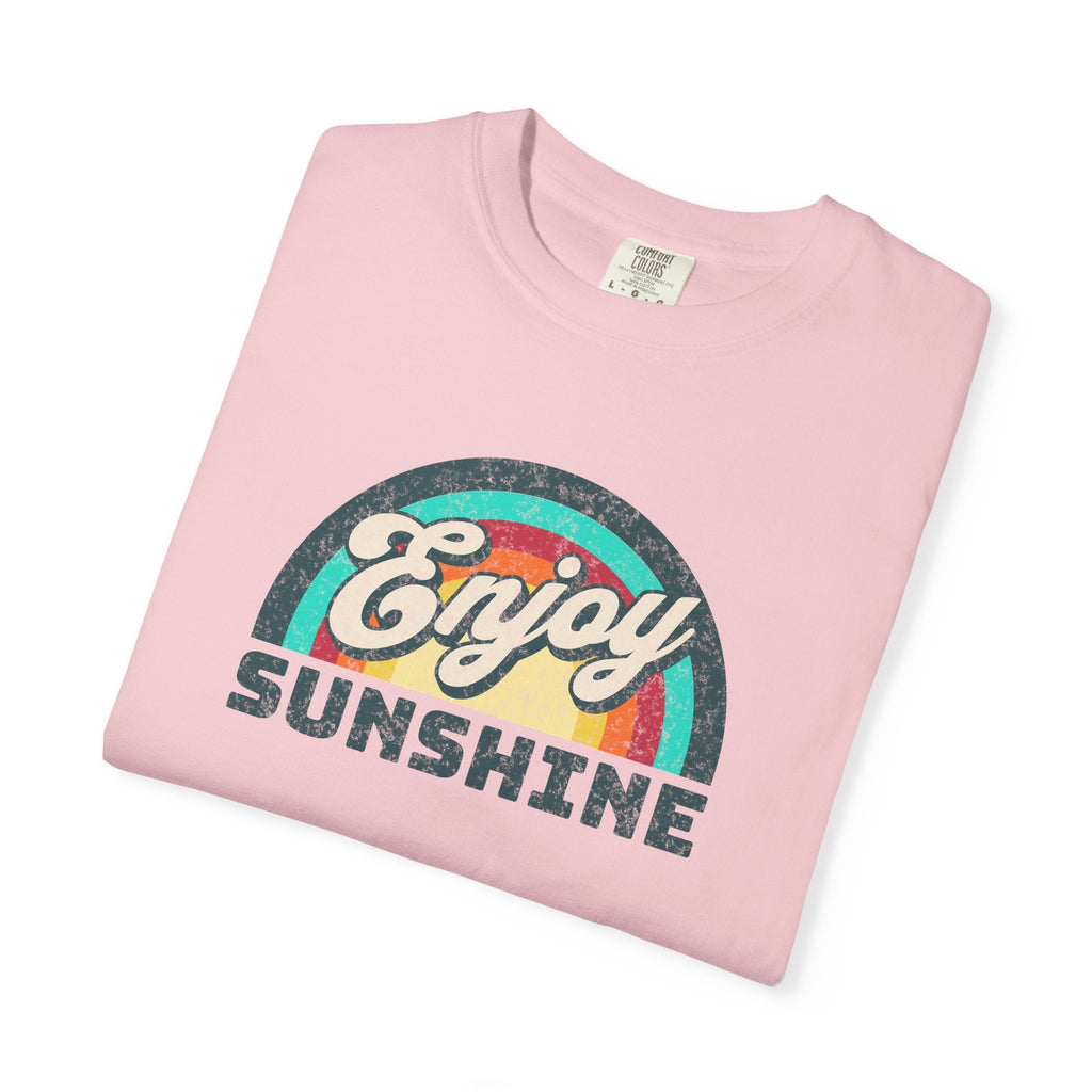 Unisex Garment-Dyed T-Shirt - Enjoy Sunshine Ring-Spun Cotton - DipaliZ