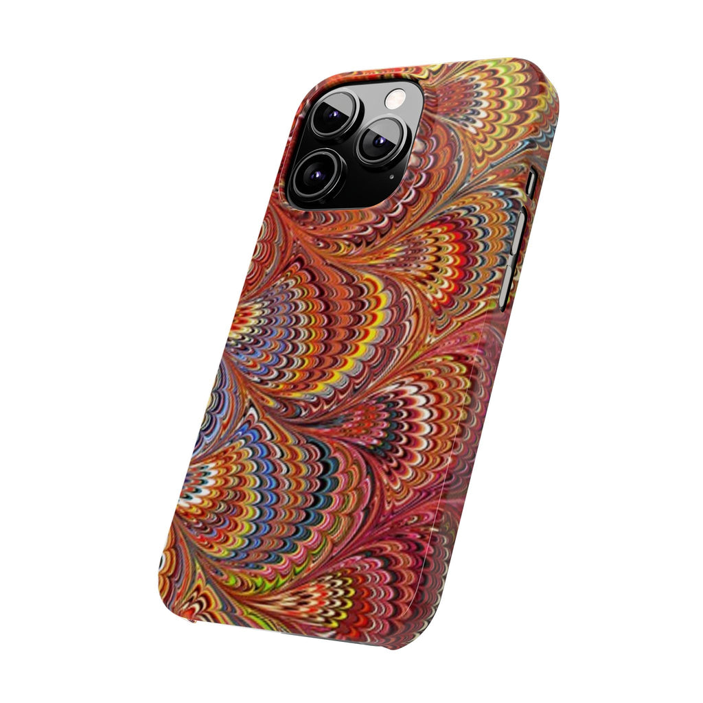 Italian Marbled Design, Red and Blue Pallet
