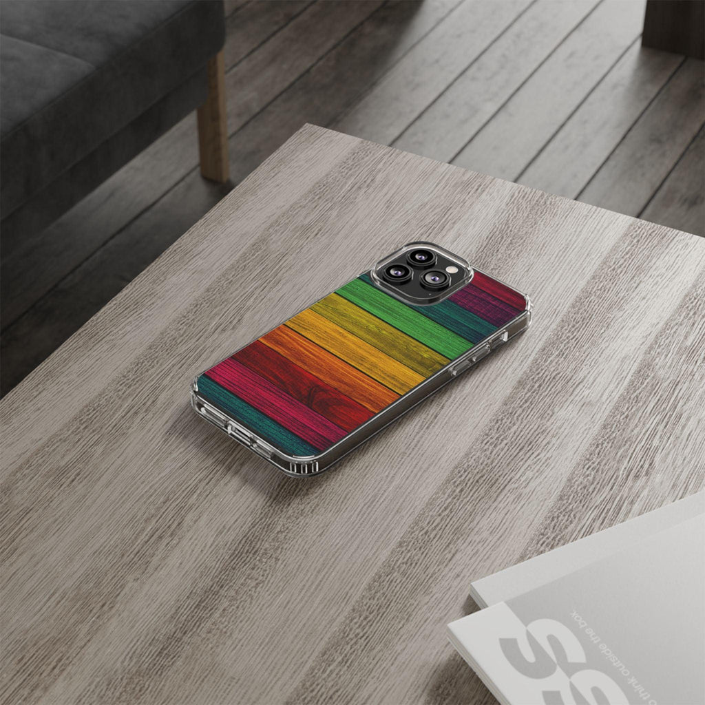 Rainbow On Woods Clear Cases