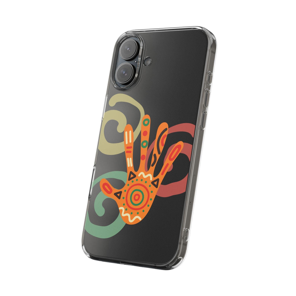 Clear Cases Colorful Hand Print design