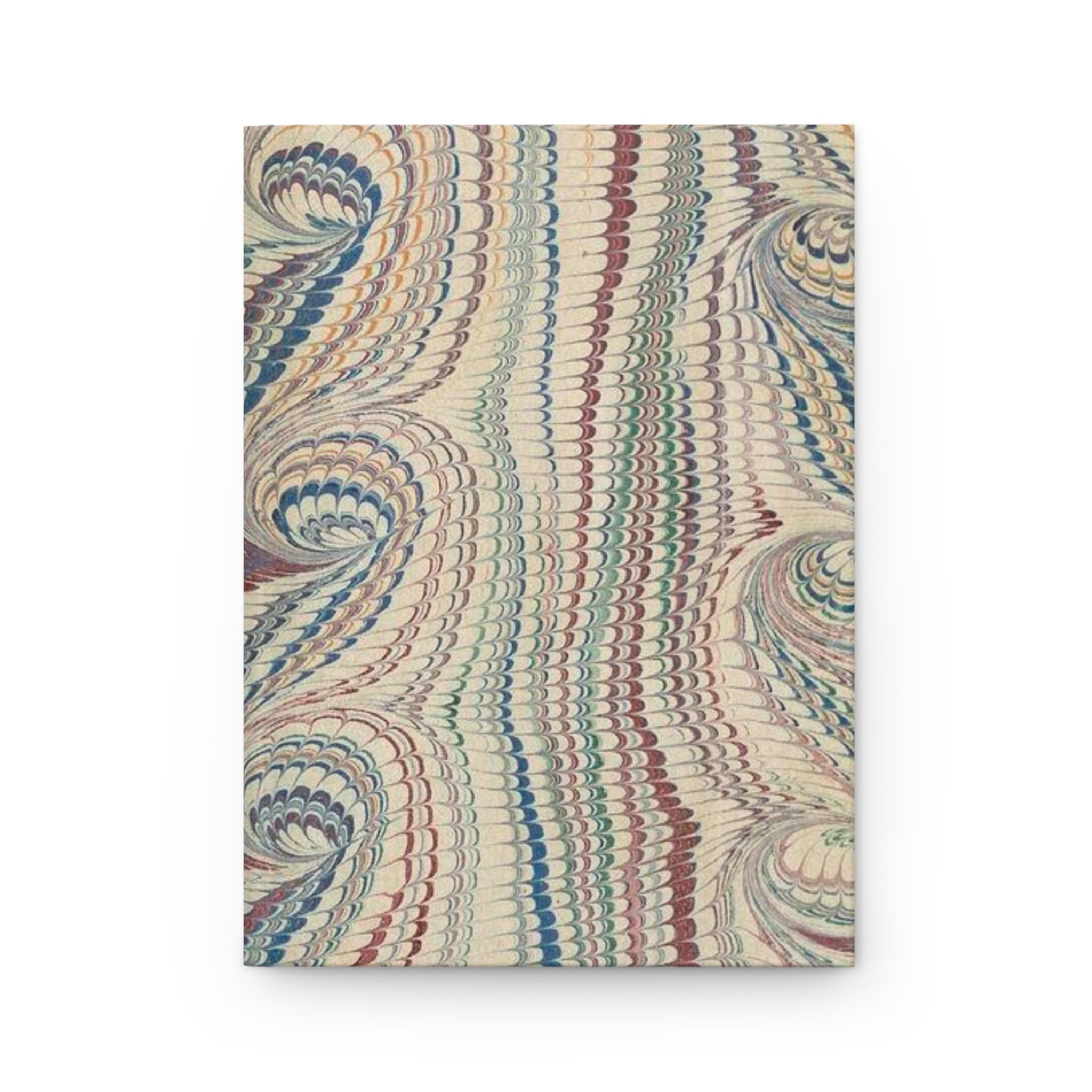 Beige Vintage Italian Feather Marble Design on Hardcover Journal Matte