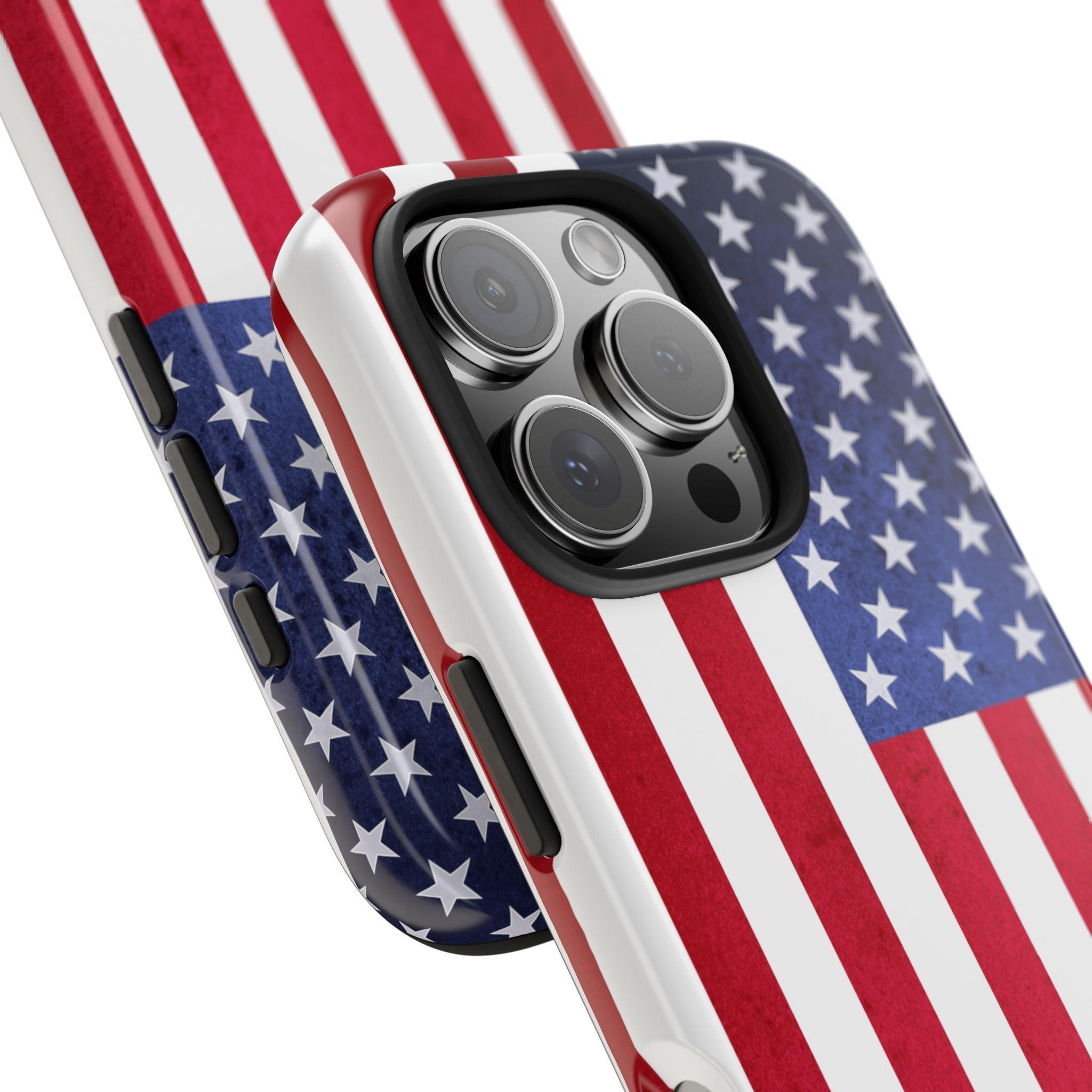USA Flag Printed Tough Phone Cases