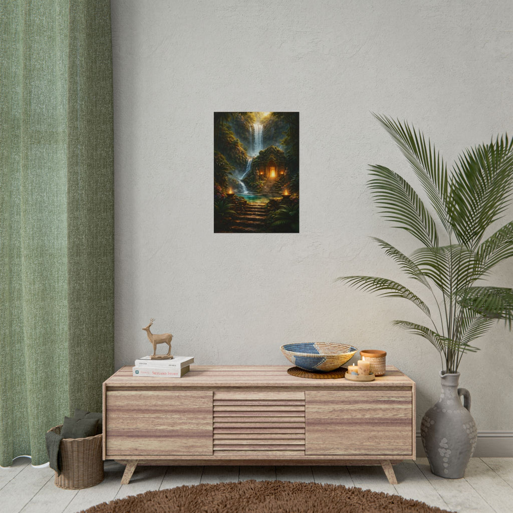 Mystic Jungle Temple Poster