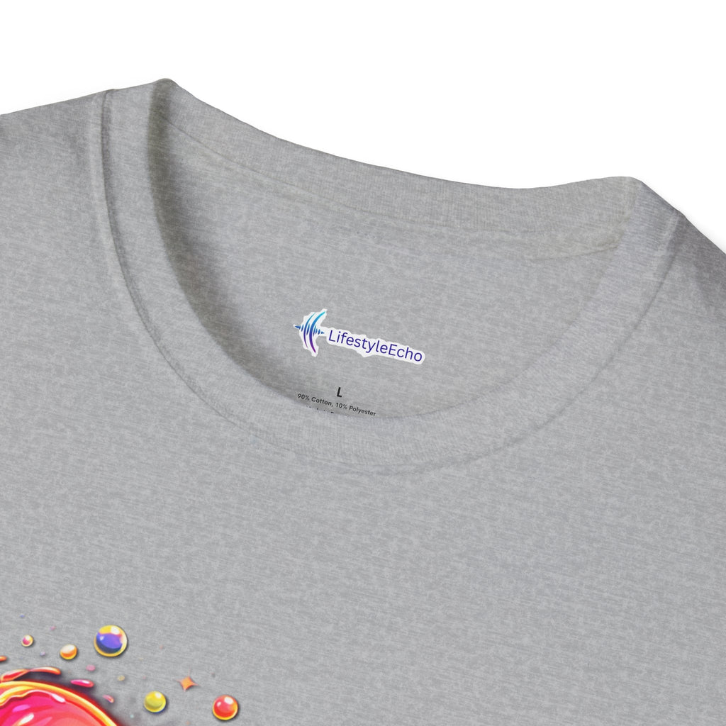 Melting Hearts Tee - Vibrant Double Heart Graphic T-Shirt