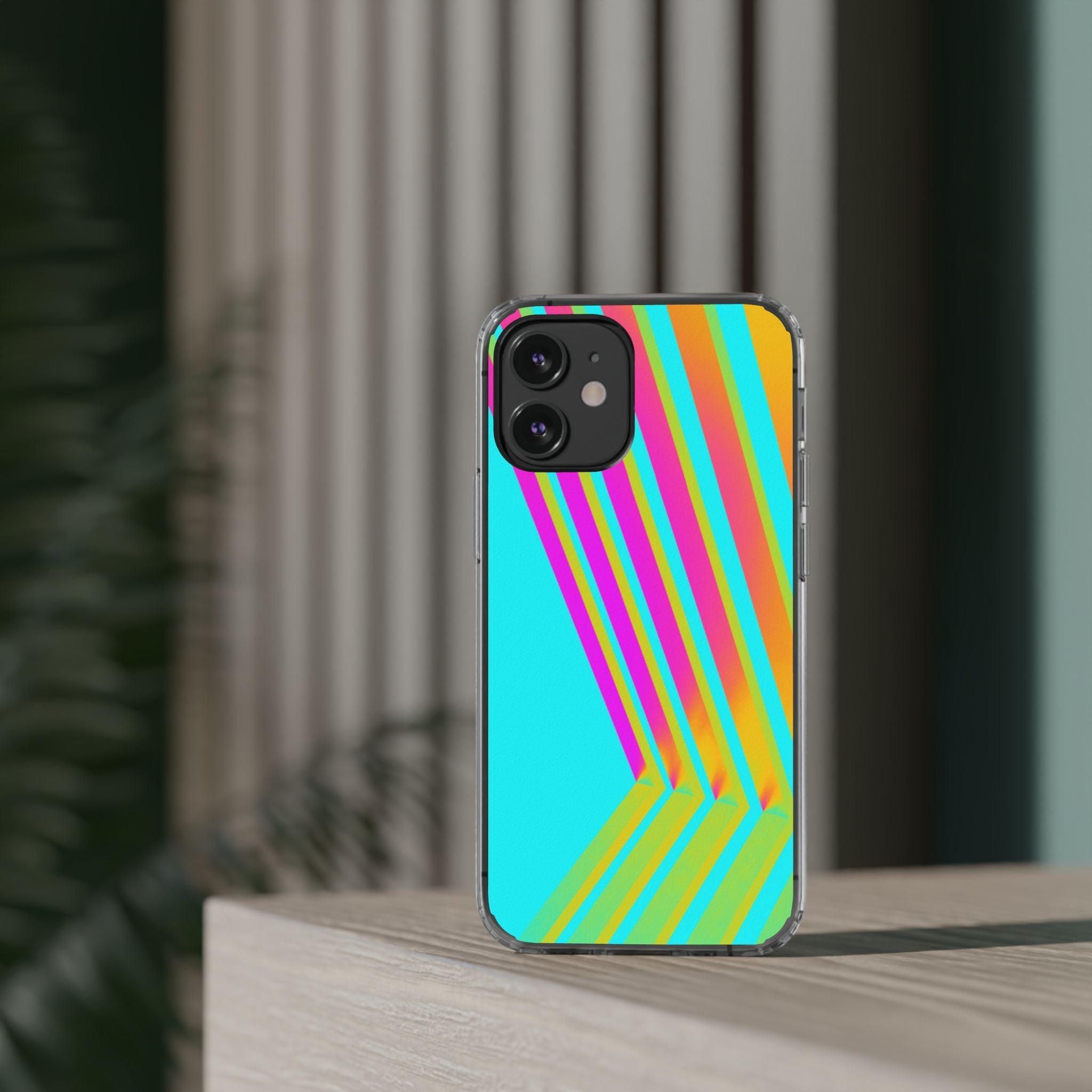 Abstract Pattern With Vibrant Color Clear Cases