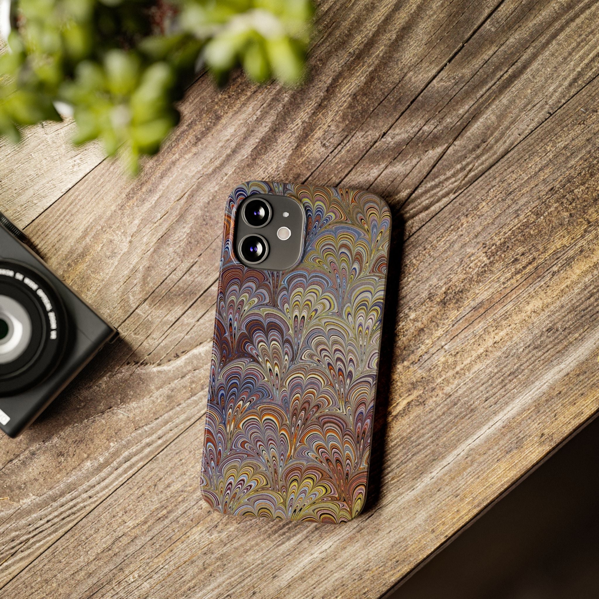 Italian Marbled Design, Multi-Colored Pallet, Slim Phone Cases, Case-Mate