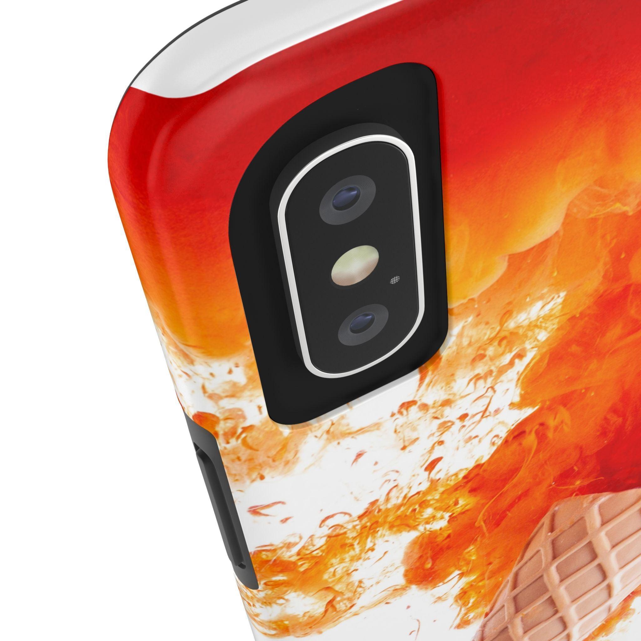 Ice Cream With Flame Of Colors Tough Phone Cases