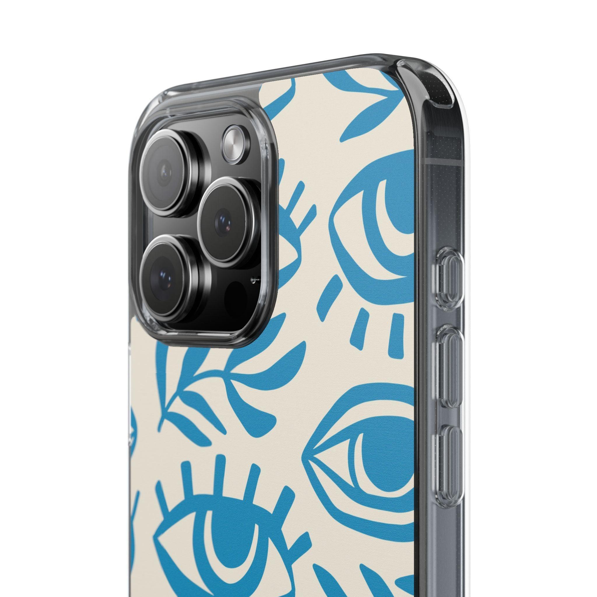 Eyes And Leaves  Pattern Clear Cases