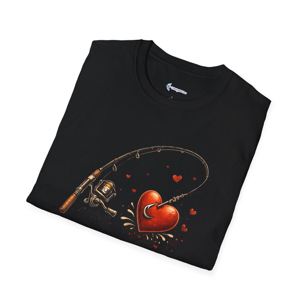 Caught Feelings Fishing Valentine T-Shirt