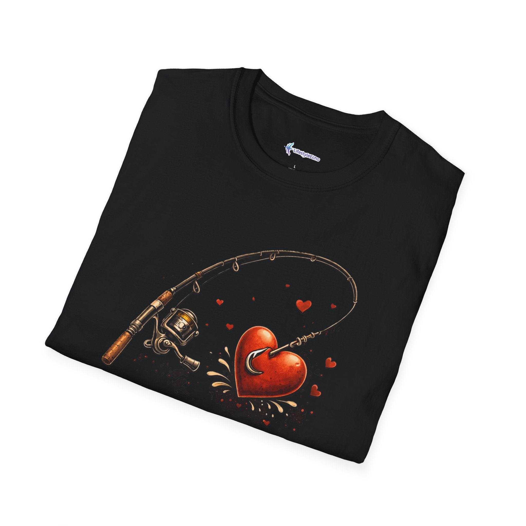 Caught Feelings Fishing Valentine T-Shirt