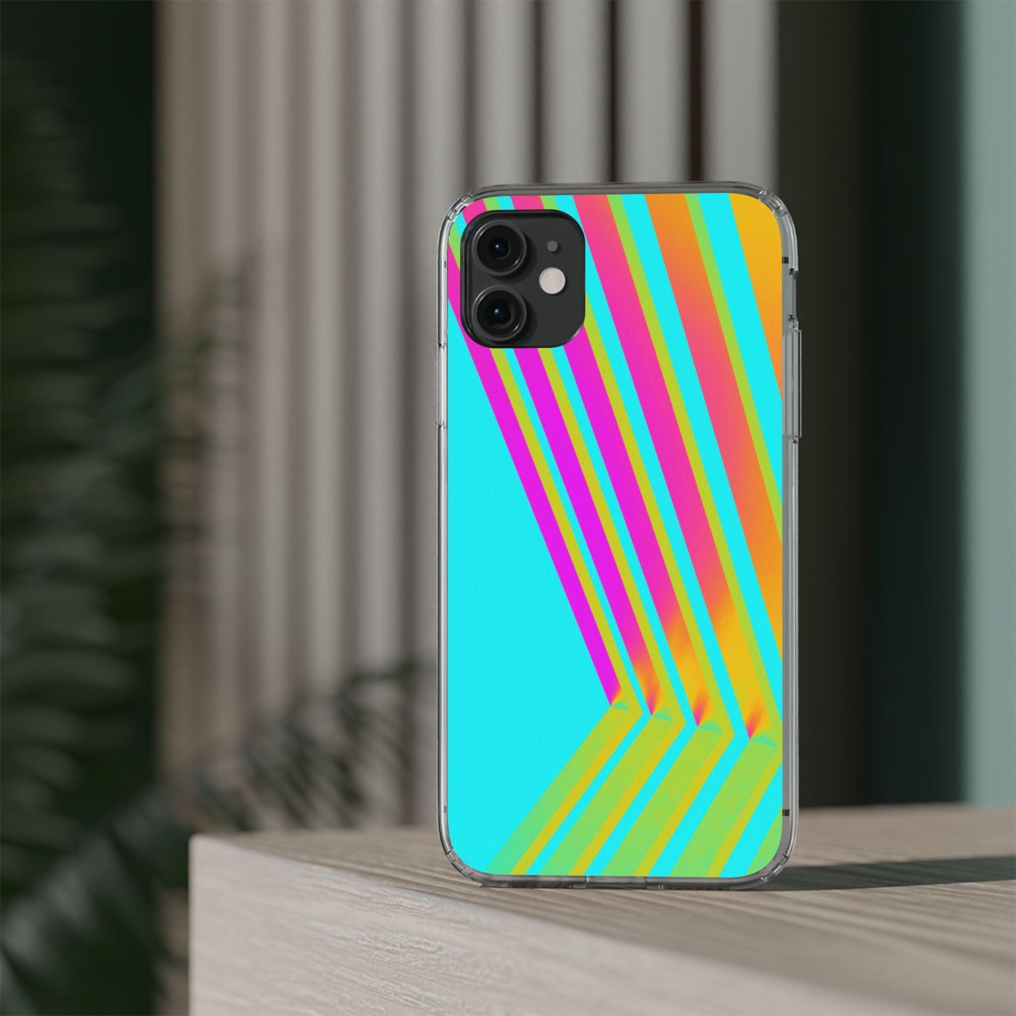 Abstract Pattern With Vibrant Color Clear Cases