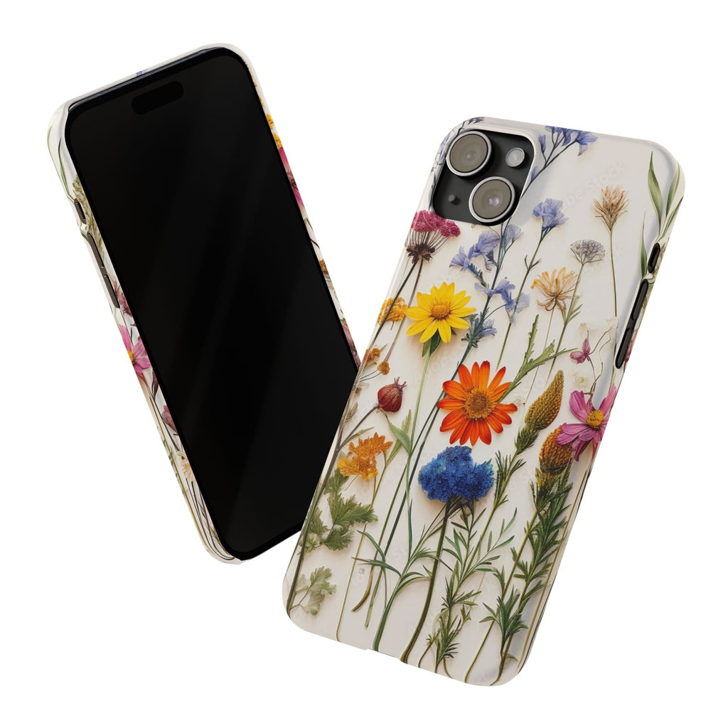 Floral Phone Cases, Pressed Flowers Design, iPhone 17 Case, Botanical Phone Accessories