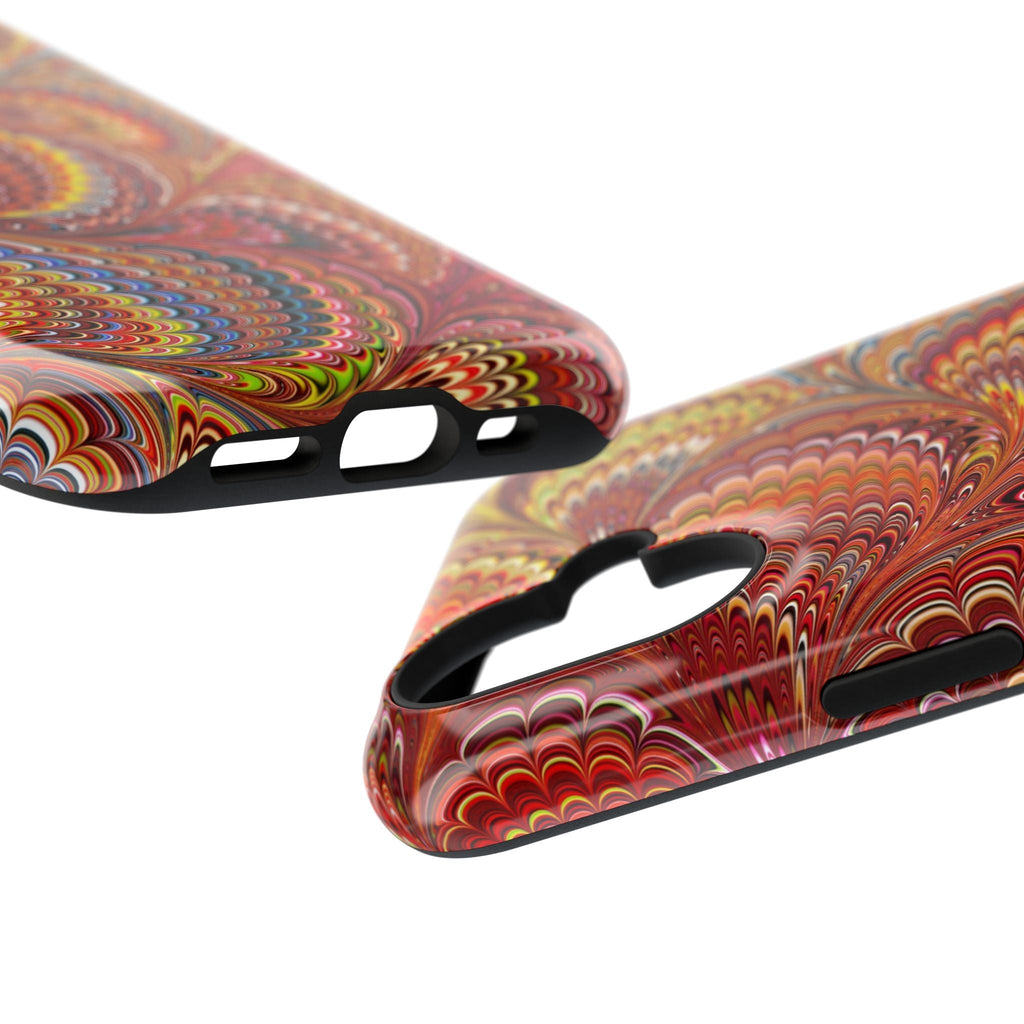 Red, Blue, Yellow Italian Marbled Phone Dual Layer Phone Case