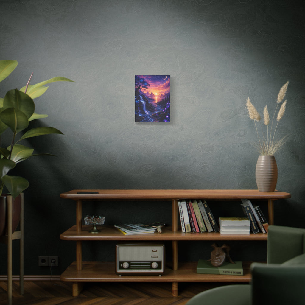 Sunset Fantasy Landscape Canvas Print — Stretched Matte Wall Art