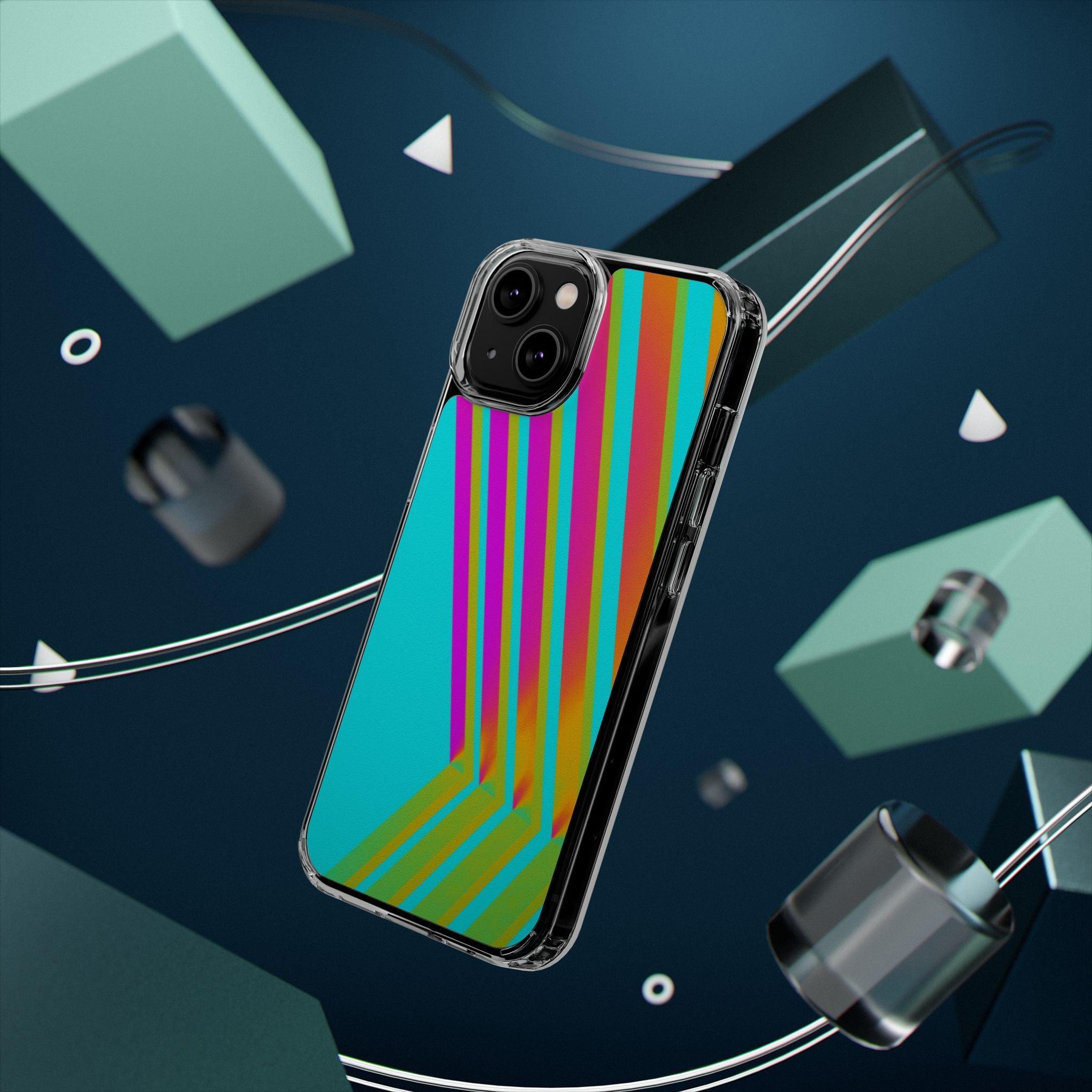 Abstract Pattern With Vibrant Color Clear Cases