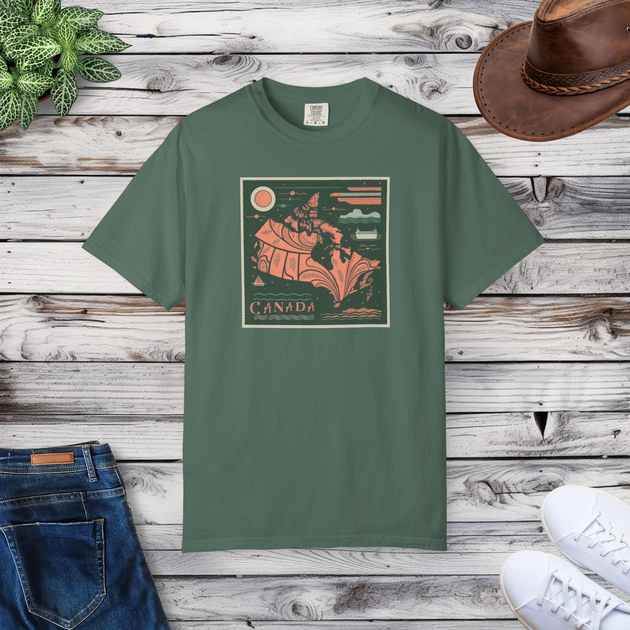 Map Of Canada Tee - Canada Day Celebration Comfort Colors - DipaliZ