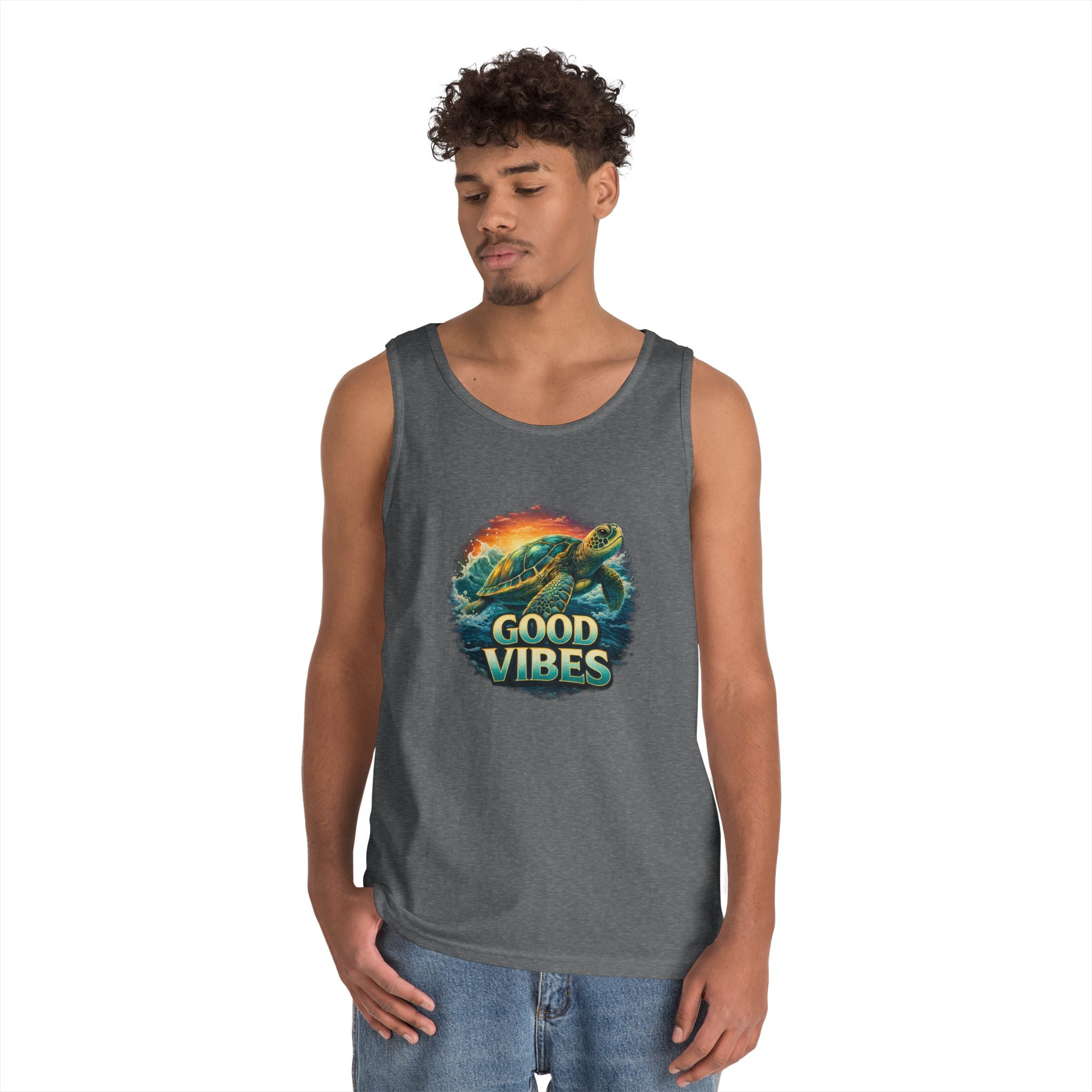 Good Vibes Turtle Tank — Surf-Inspired Beach Vacation Tank Top