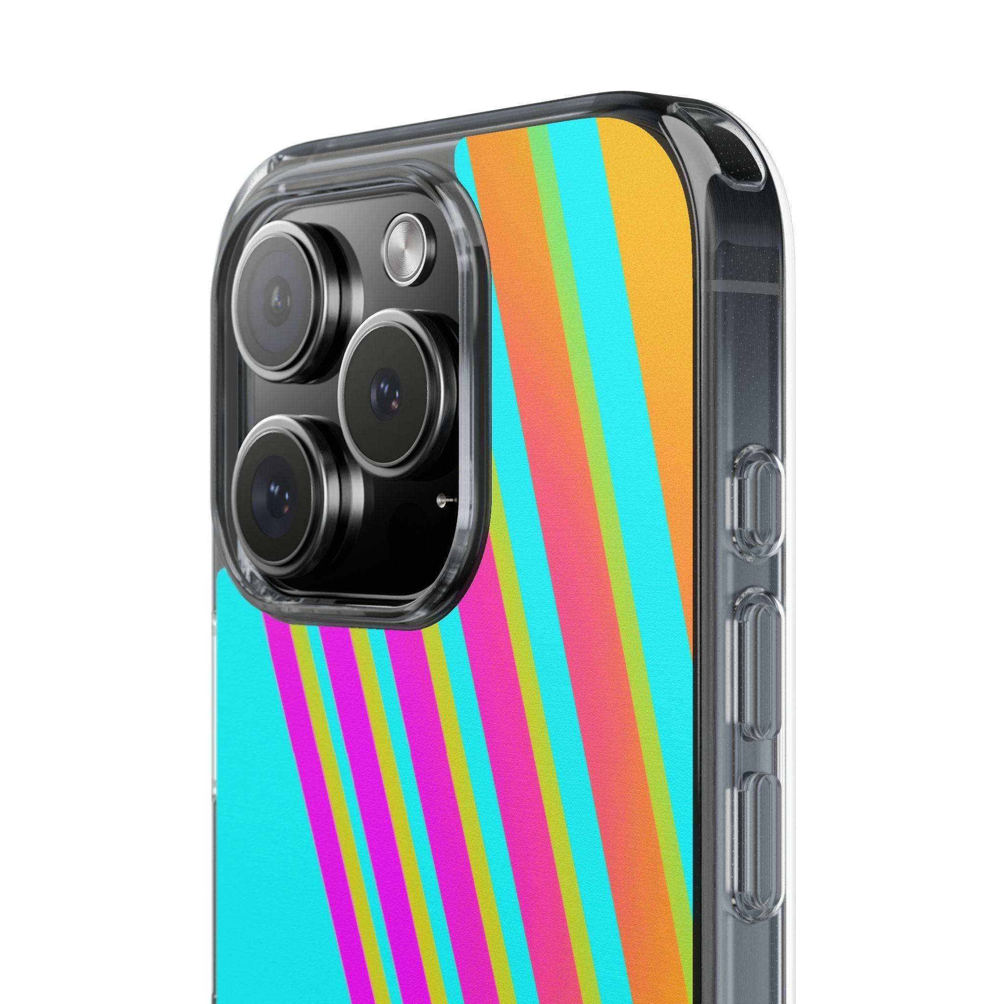 Abstract Pattern With Vibrant Color Clear Cases