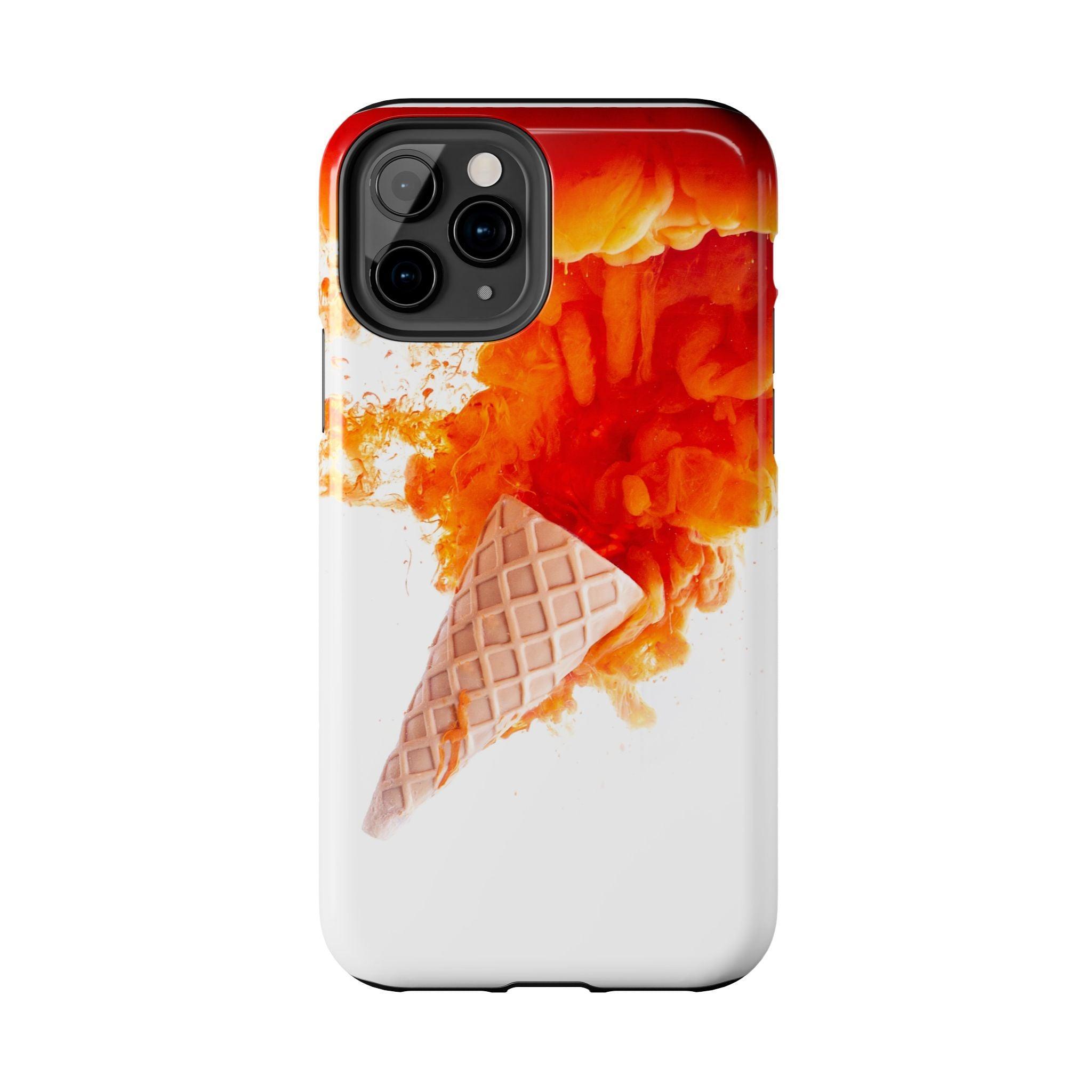 Ice Cream With Flame Of Colors Tough Phone Cases