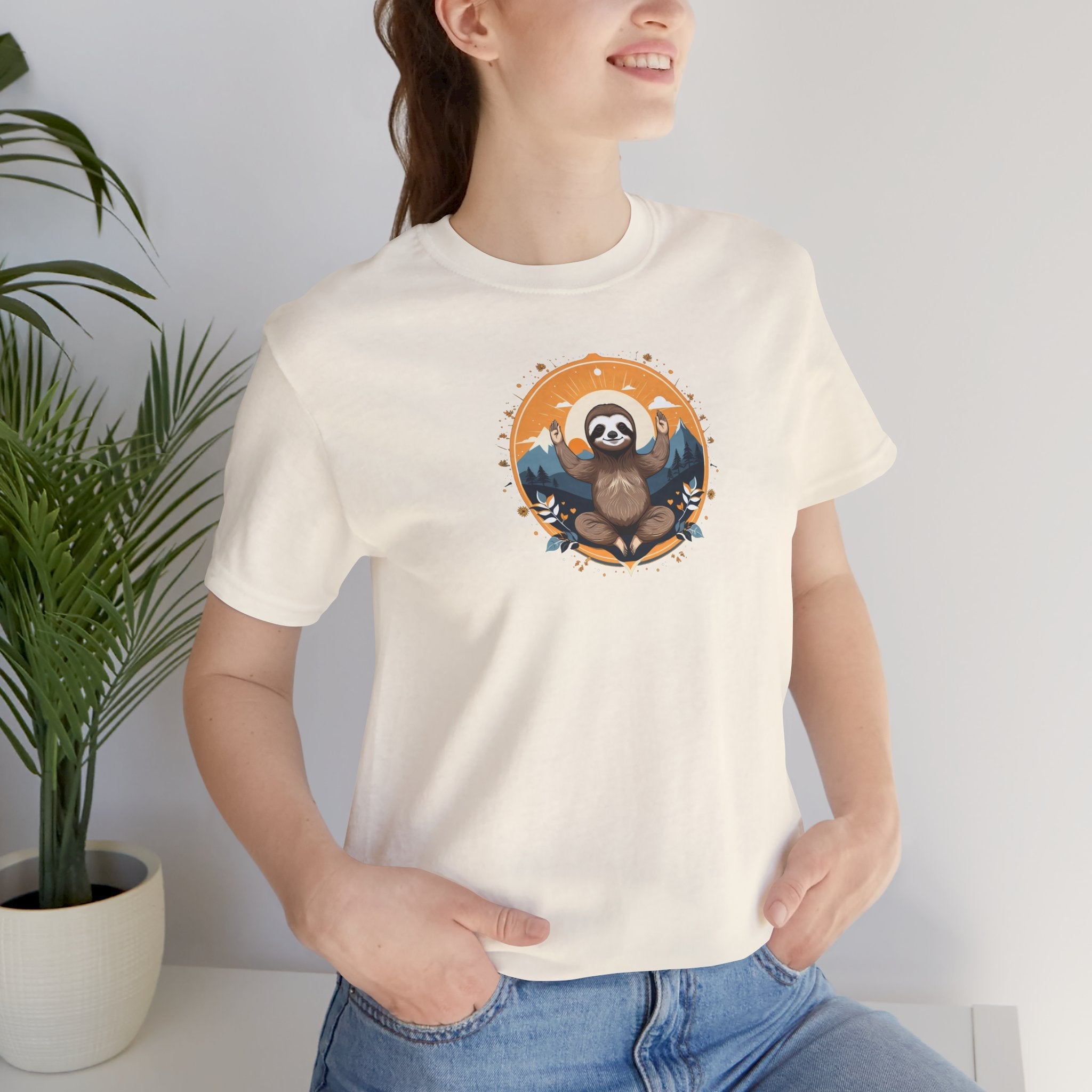Sloth Yoga Unisex Jersey Tee - Soft Cotton Comfort - DipaliZ