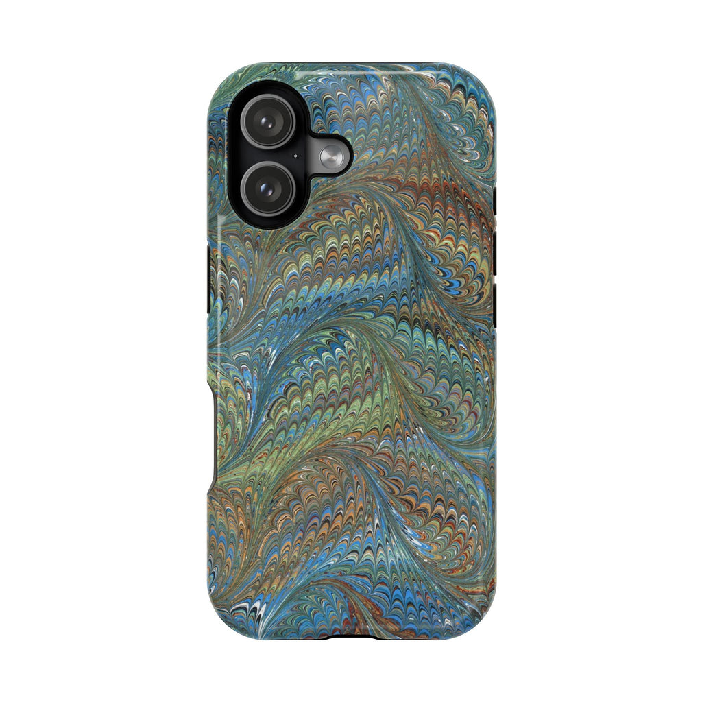 Blue and Green Swirl - Mag Safe - Dual Layer Case